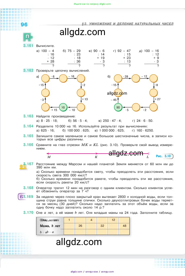 Математика, 5 класс Учебник, авторы: Виленкин Наум Яковлевич, Жохов Владимир Иванович, Чесноков Александр Семёнович, Александрова Лилия Александровна, Шварцбурд Семён Исаакович, издательство Просвещение, Москва, 2023, белого цвета, Часть 1, страница 96