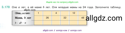 Математика, 5 класс Учебник, авторы: Виленкин Наум Яковлевич, Жохов Владимир Иванович, Чесноков Александр Семёнович, Александрова Лилия Александровна, Шварцбурд Семён Исаакович, издательство Просвещение, Москва, 2023, белого цвета, Часть 1, страница 96, номер 3.170, Условие