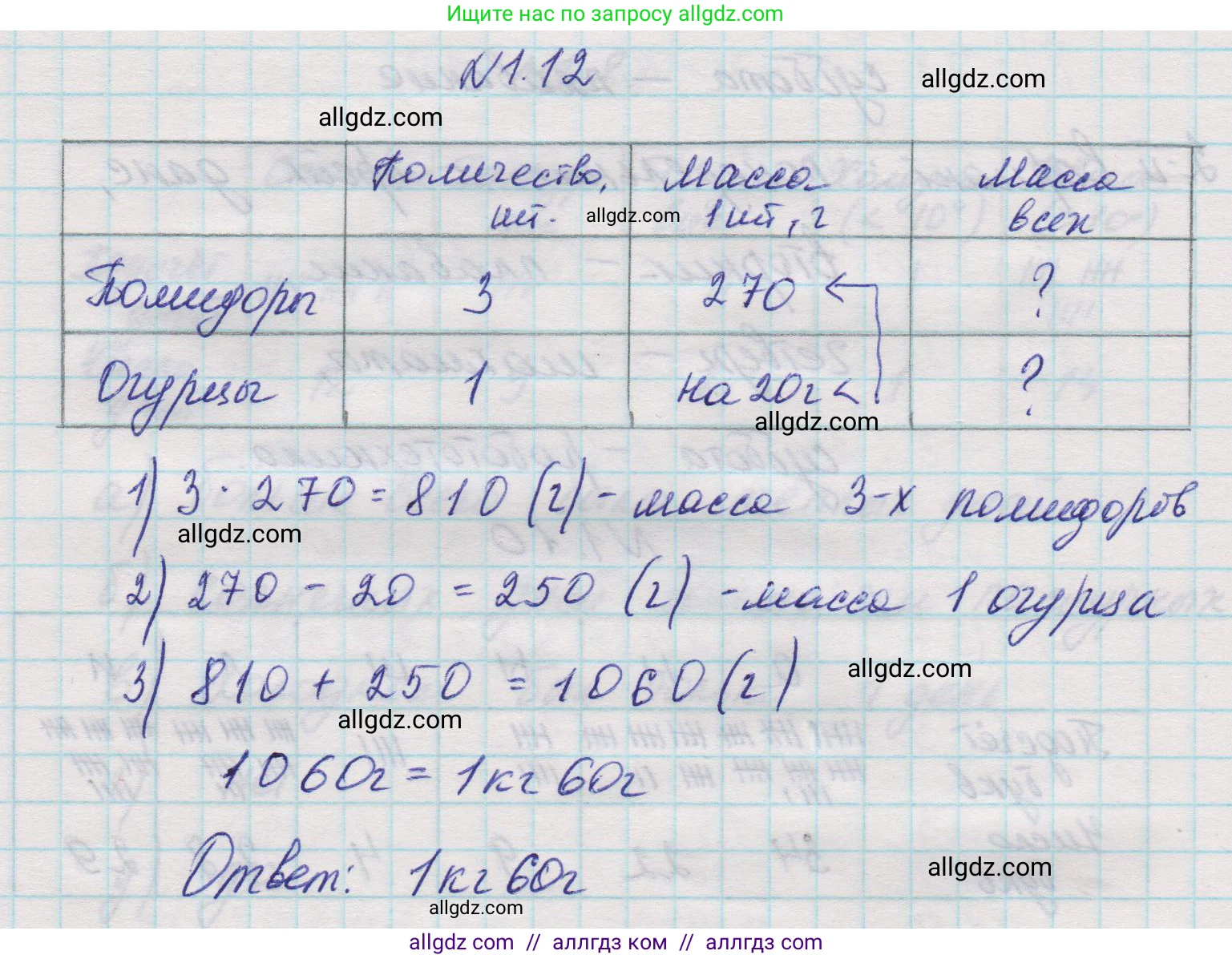 Математика, 5 класс Учебник, авторы: Виленкин Наум Яковлевич, Жохов Владимир Иванович, Чесноков Александр Семёнович, Александрова Лилия Александровна, Шварцбурд Семён Исаакович, издательство Просвещение, Москва, 2023, белого цвета, Часть 1, страница 11, номер 1.12, Решение 1