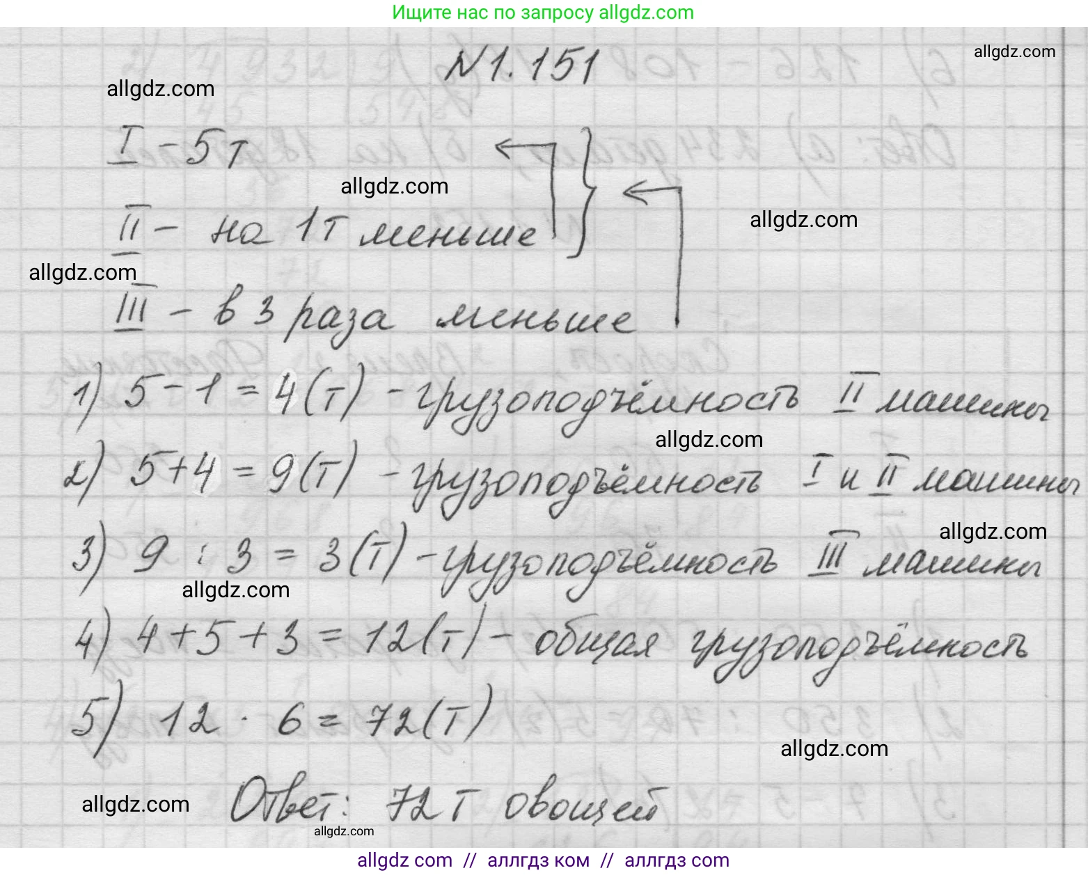 Математика, 5 класс Учебник, авторы: Виленкин Наум Яковлевич, Жохов Владимир Иванович, Чесноков Александр Семёнович, Александрова Лилия Александровна, Шварцбурд Семён Исаакович, издательство Просвещение, Москва, 2023, белого цвета, Часть 1, страница 31, номер 1.151, Решение 1