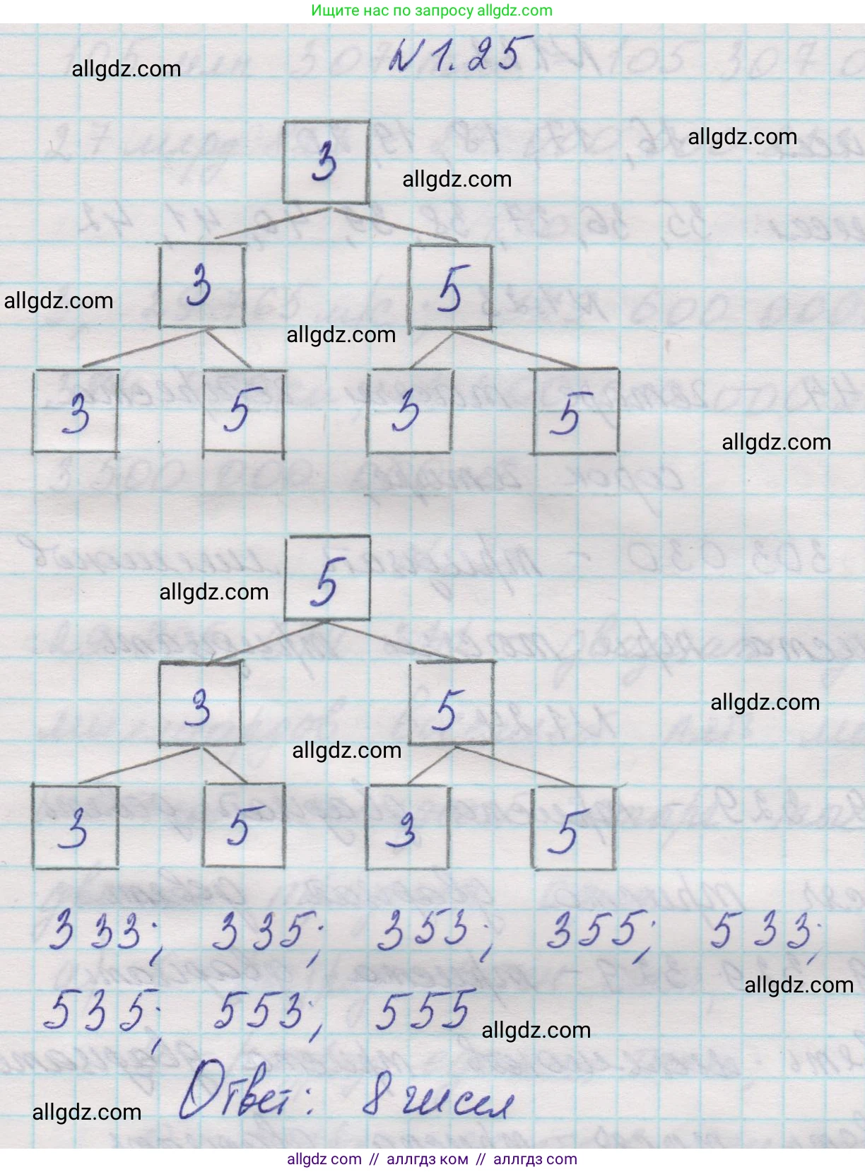 Математика, 5 класс Учебник, авторы: Виленкин Наум Яковлевич, Жохов Владимир Иванович, Чесноков Александр Семёнович, Александрова Лилия Александровна, Шварцбурд Семён Исаакович, издательство Просвещение, Москва, 2023, белого цвета, Часть 1, страница 14, номер 1.25, Решение 1