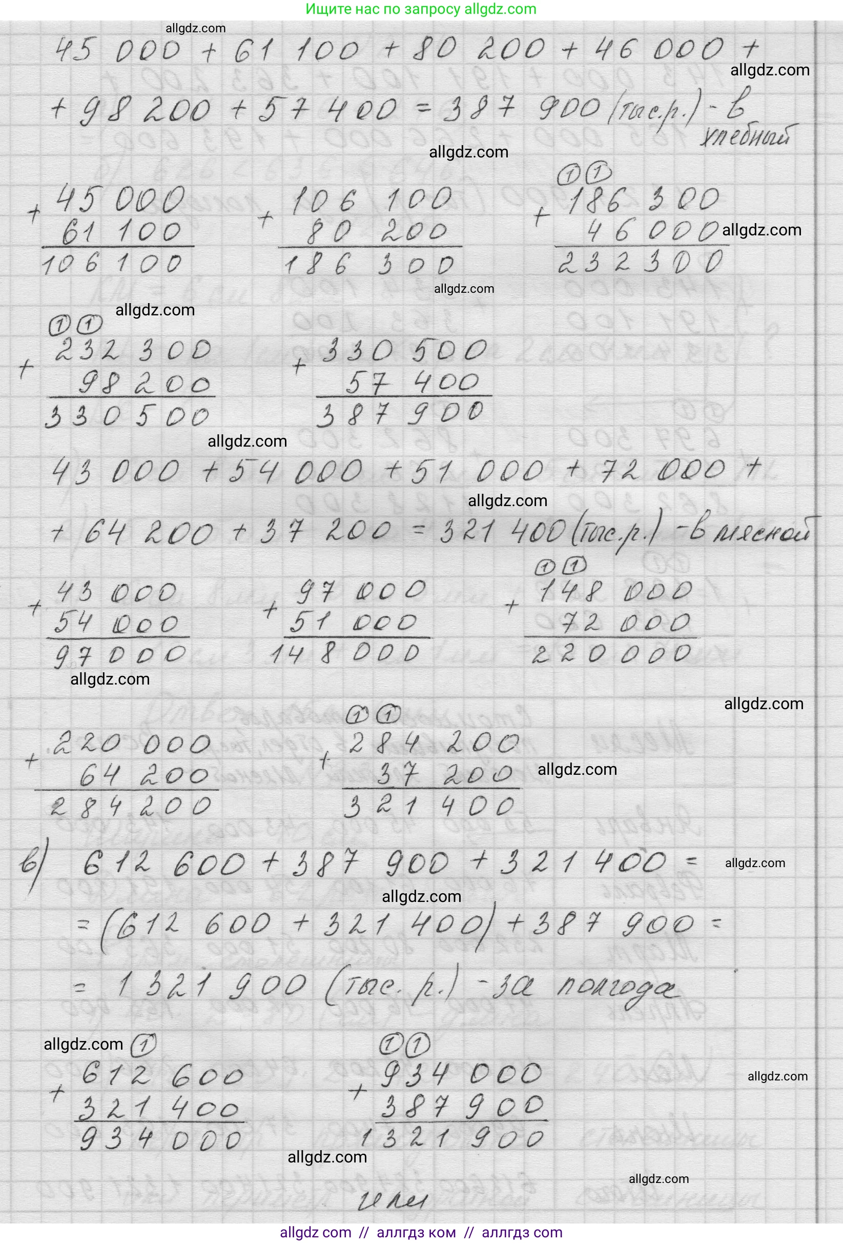 Математика, 5 класс Учебник, авторы: Виленкин Наум Яковлевич, Жохов Владимир Иванович, Чесноков Александр Семёнович, Александрова Лилия Александровна, Шварцбурд Семён Исаакович, издательство Просвещение, Москва, 2023, белого цвета, Часть 1, страница 50, номер 2.53, Решение 1 (продолжение 3)