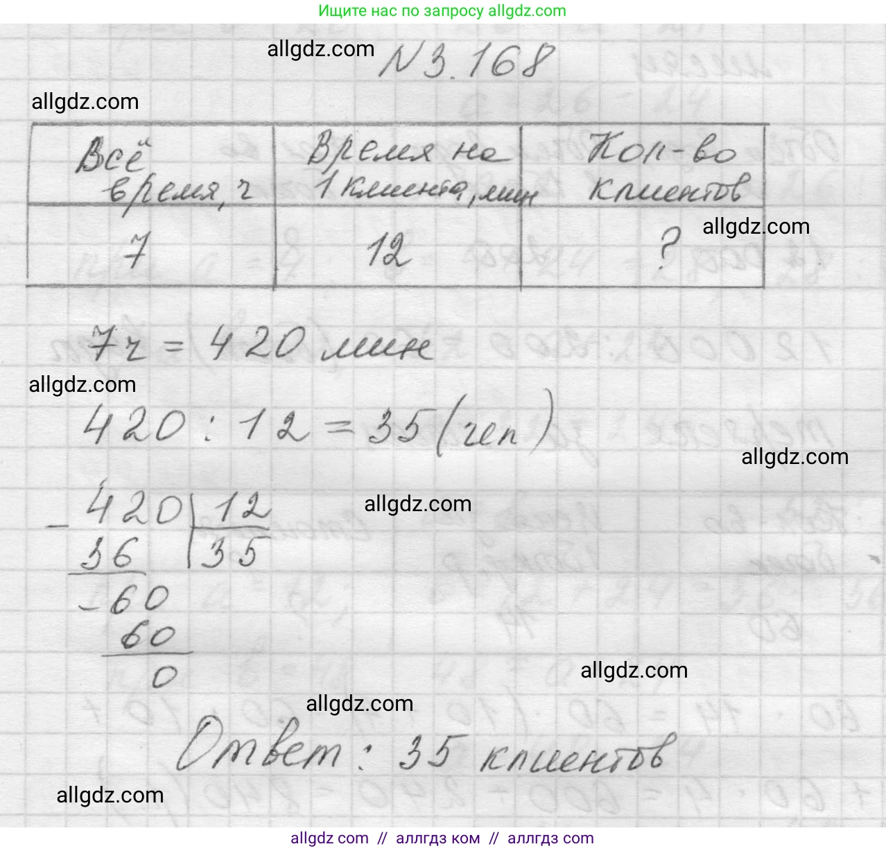 Математика, 5 класс Учебник, авторы: Виленкин Наум Яковлевич, Жохов Владимир Иванович, Чесноков Александр Семёнович, Александрова Лилия Александровна, Шварцбурд Семён Исаакович, издательство Просвещение, Москва, 2023, белого цвета, Часть 1, страница 96, номер 3.168, Решение 1