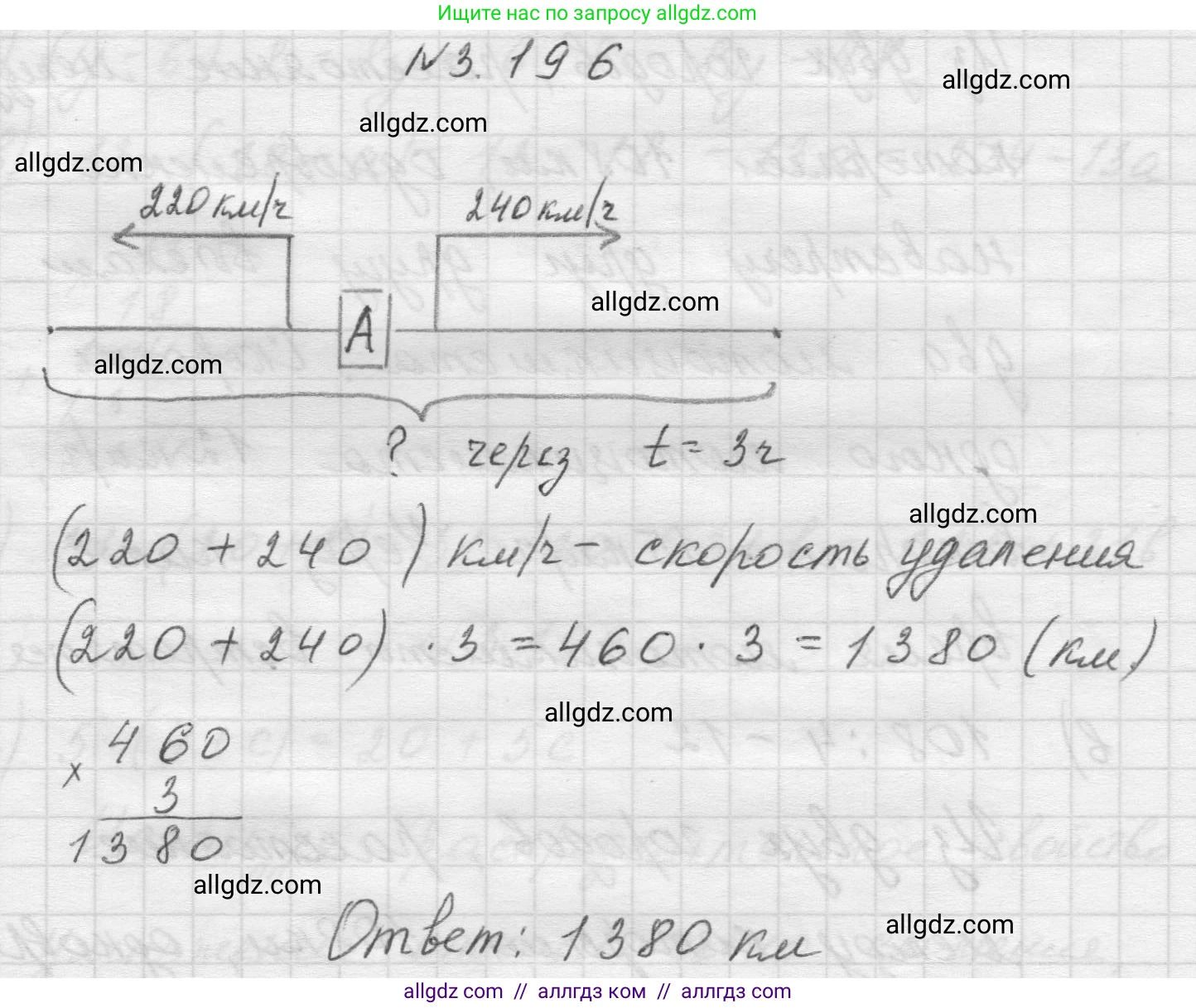 Математика, 5 класс Учебник, авторы: Виленкин Наум Яковлевич, Жохов Владимир Иванович, Чесноков Александр Семёнович, Александрова Лилия Александровна, Шварцбурд Семён Исаакович, издательство Просвещение, Москва, 2023, белого цвета, Часть 1, страница 101, номер 3.196, Решение 1