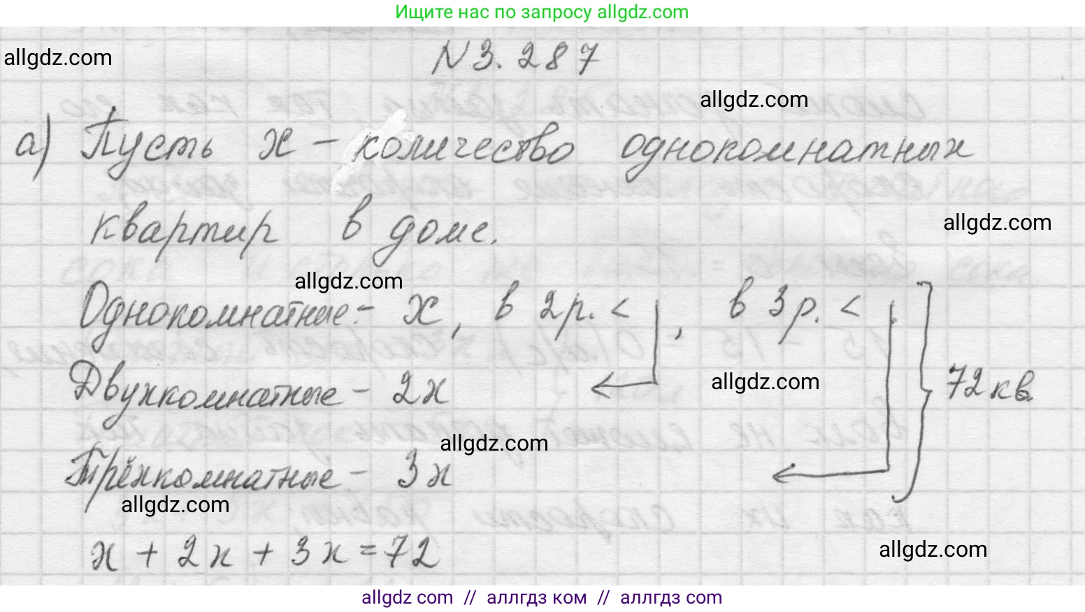 Математика, 5 класс Учебник, авторы: Виленкин Наум Яковлевич, Жохов Владимир Иванович, Чесноков Александр Семёнович, Александрова Лилия Александровна, Шварцбурд Семён Исаакович, издательство Просвещение, Москва, 2023, белого цвета, Часть 1, страница 111, номер 3.287, Решение 1