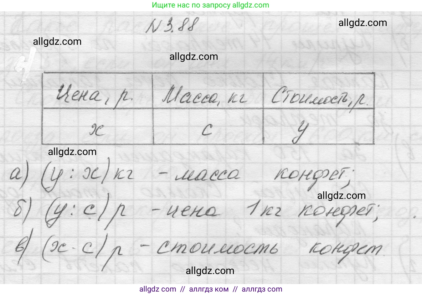 Математика, 5 класс Учебник, авторы: Виленкин Наум Яковлевич, Жохов Владимир Иванович, Чесноков Александр Семёнович, Александрова Лилия Александровна, Шварцбурд Семён Исаакович, издательство Просвещение, Москва, 2023, белого цвета, Часть 1, страница 88, номер 3.88, Решение 1