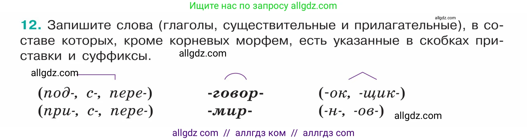 Русский язык, 5 класс Учебник, авторы: Ладыженская Таиса Алексеевна, Баранов Михаил Трофимович, Тростенцова Лидия Александровна, Ладыженская Наталия Вениаминовна, Дейкина Алевтина Дмитриевна, Григорян Лариса Трофимовна, Кулибаба Иван Иванович, Антонова Любовь Геннадиевна, издательство Просвещение, Москва, 2023, салатового цвета, Часть 1, страница 8, номер 12, Условие
