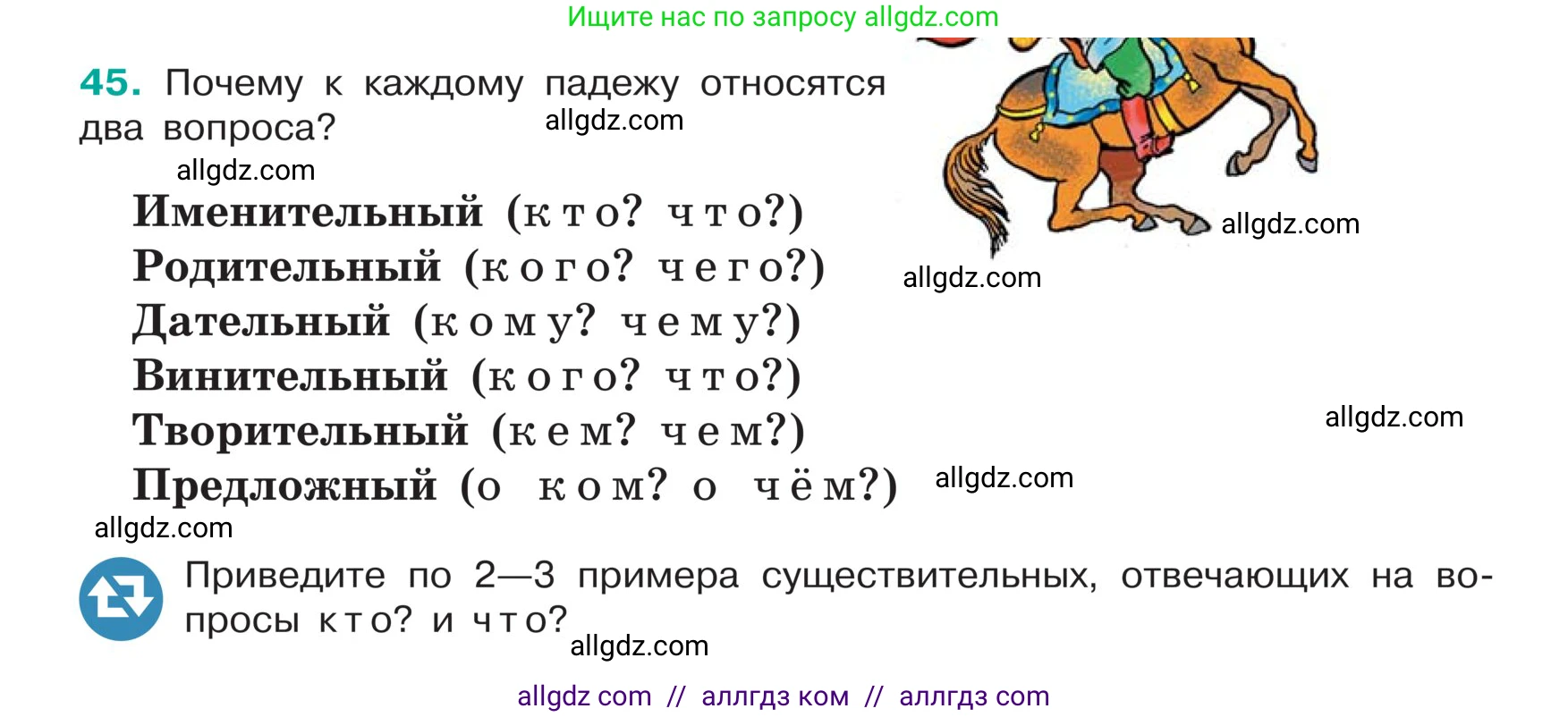 Русский язык, 5 класс Учебник, авторы: Ладыженская Таиса Алексеевна, Баранов Михаил Трофимович, Тростенцова Лидия Александровна, Ладыженская Наталия Вениаминовна, Дейкина Алевтина Дмитриевна, Григорян Лариса Трофимовна, Кулибаба Иван Иванович, Антонова Любовь Геннадиевна, издательство Просвещение, Москва, 2023, салатового цвета, Часть 1, страница 21, номер 45, Условие