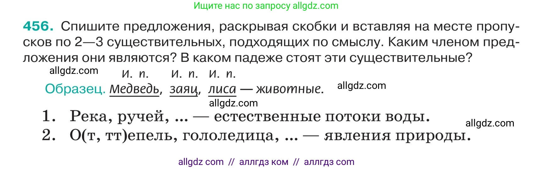 Русский язык, 5 класс Учебник, авторы: Ладыженская Таиса Алексеевна, Баранов Михаил Трофимович, Тростенцова Лидия Александровна, Ладыженская Наталия Вениаминовна, Дейкина Алевтина Дмитриевна, Григорян Лариса Трофимовна, Кулибаба Иван Иванович, Антонова Любовь Геннадиевна, издательство Просвещение, Москва, 2023, салатового цвета, Часть 2, страница 7, номер 456, Условие