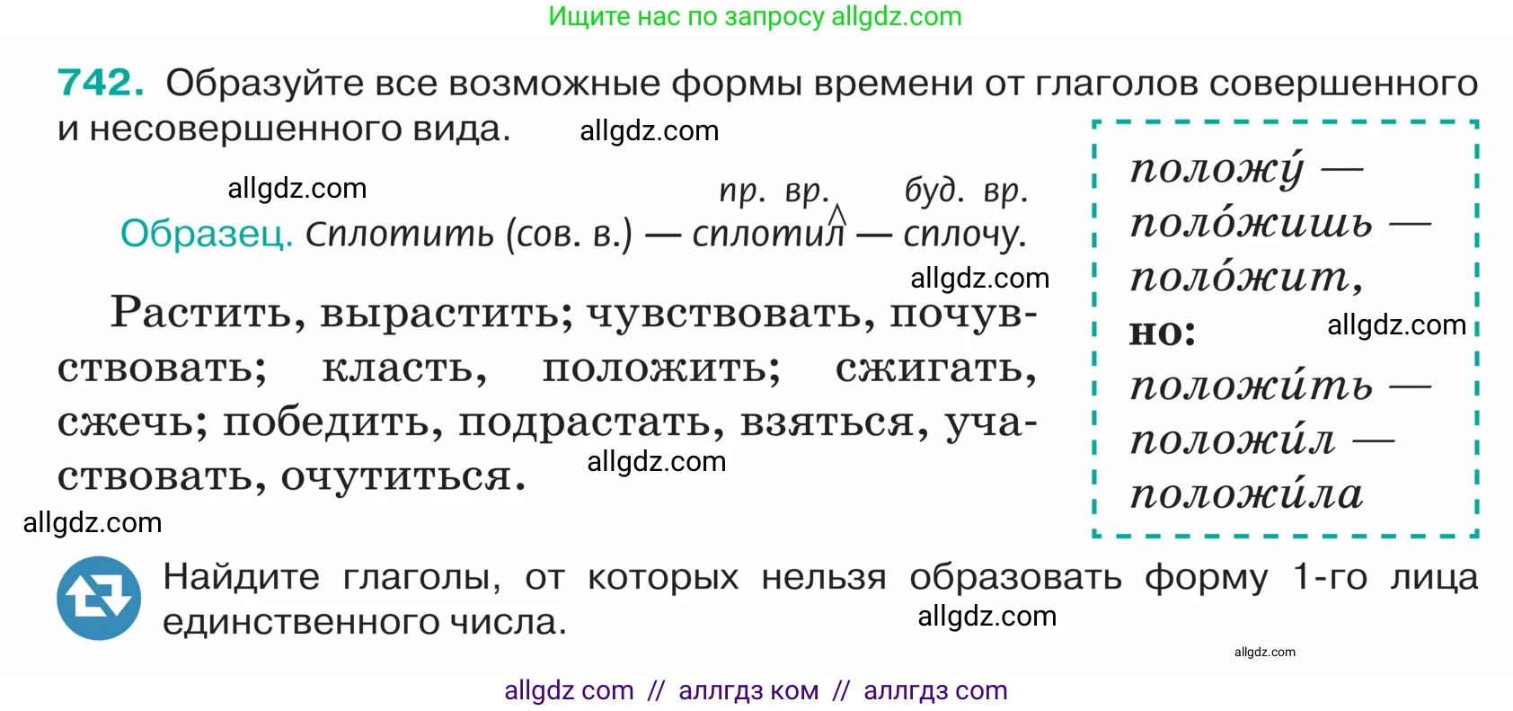 Русский язык, 5 класс Учебник, авторы: Ладыженская Таиса Алексеевна, Баранов Михаил Трофимович, Тростенцова Лидия Александровна, Ладыженская Наталия Вениаминовна, Дейкина Алевтина Дмитриевна, Григорян Лариса Трофимовна, Кулибаба Иван Иванович, Антонова Любовь Геннадиевна, издательство Просвещение, Москва, 2023, салатового цвета, Часть 2, страница 126, номер 742, Условие