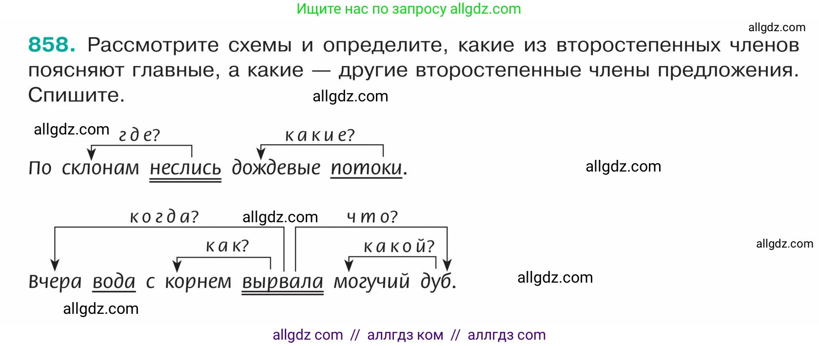 Русский язык, 5 класс Учебник, авторы: Ладыженская Таиса Алексеевна, Баранов Михаил Трофимович, Тростенцова Лидия Александровна, Ладыженская Наталия Вениаминовна, Дейкина Алевтина Дмитриевна, Григорян Лариса Трофимовна, Кулибаба Иван Иванович, Антонова Любовь Геннадиевна, издательство Просвещение, Москва, 2023, салатового цвета, Часть 2, страница 180, номер 858, Условие