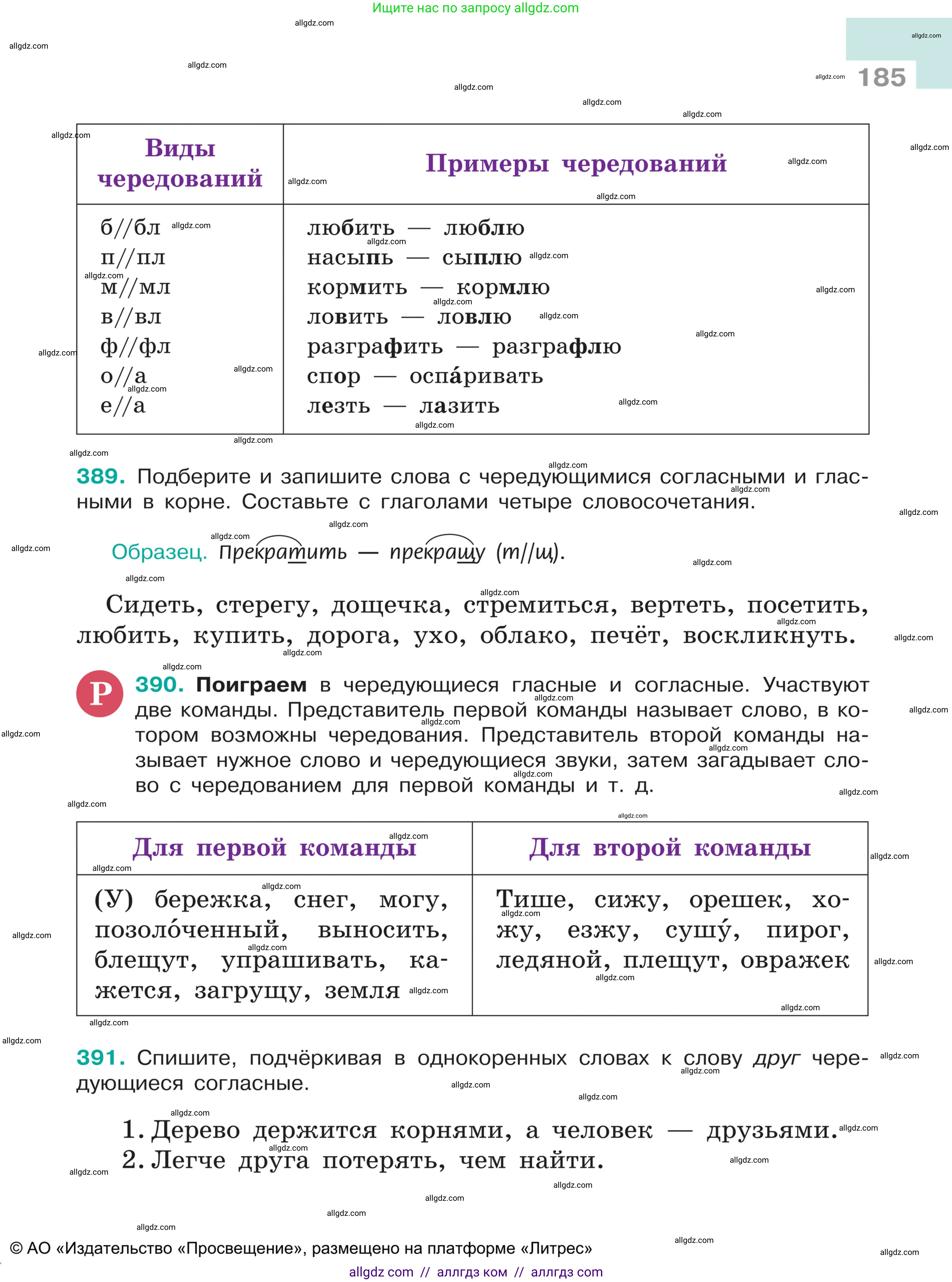 Русский язык, 5 класс Учебник, авторы: Ладыженская Таиса Алексеевна, Баранов Михаил Трофимович, Тростенцова Лидия Александровна, Ладыженская Наталия Вениаминовна, Дейкина Алевтина Дмитриевна, Григорян Лариса Трофимовна, Кулибаба Иван Иванович, Антонова Любовь Геннадиевна, издательство Просвещение, Москва, 2023, салатового цвета, Часть 1, страница 185