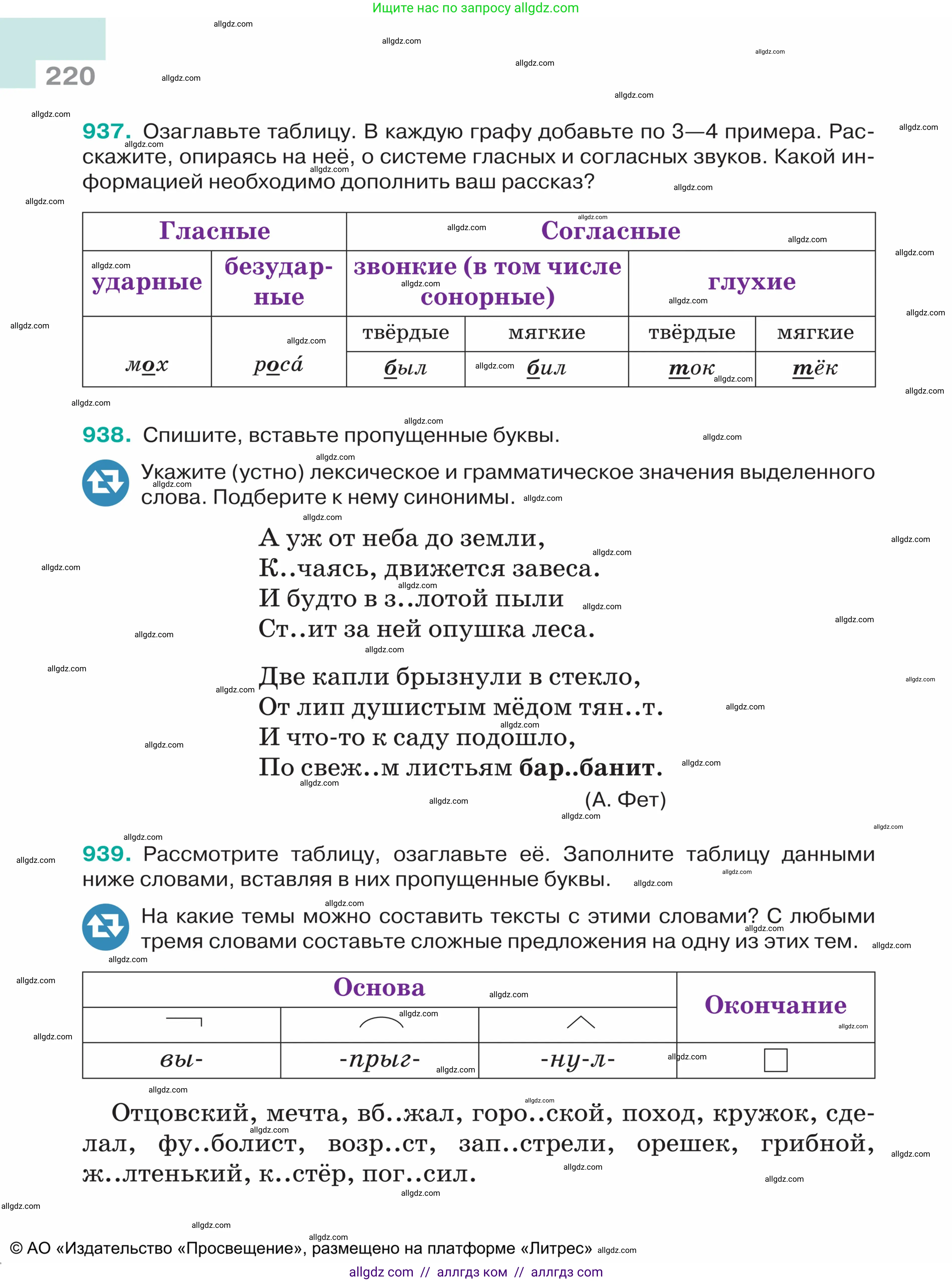 Русский язык, 5 класс Учебник, авторы: Ладыженская Таиса Алексеевна, Баранов Михаил Трофимович, Тростенцова Лидия Александровна, Ладыженская Наталия Вениаминовна, Дейкина Алевтина Дмитриевна, Григорян Лариса Трофимовна, Кулибаба Иван Иванович, Антонова Любовь Геннадиевна, издательство Просвещение, Москва, 2023, салатового цвета, Часть 2, страница 220