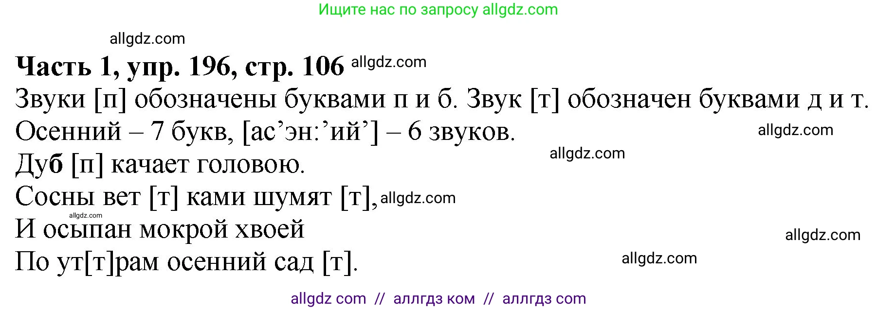 Русский язык, 5 класс Учебник, авторы: Ладыженская Таиса Алексеевна, Баранов Михаил Трофимович, Тростенцова Лидия Александровна, Ладыженская Наталия Вениаминовна, Дейкина Алевтина Дмитриевна, Григорян Лариса Трофимовна, Кулибаба Иван Иванович, Антонова Любовь Геннадиевна, издательство Просвещение, Москва, 2023, салатового цвета, Часть 1, страница 106, номер 196, Решение 1