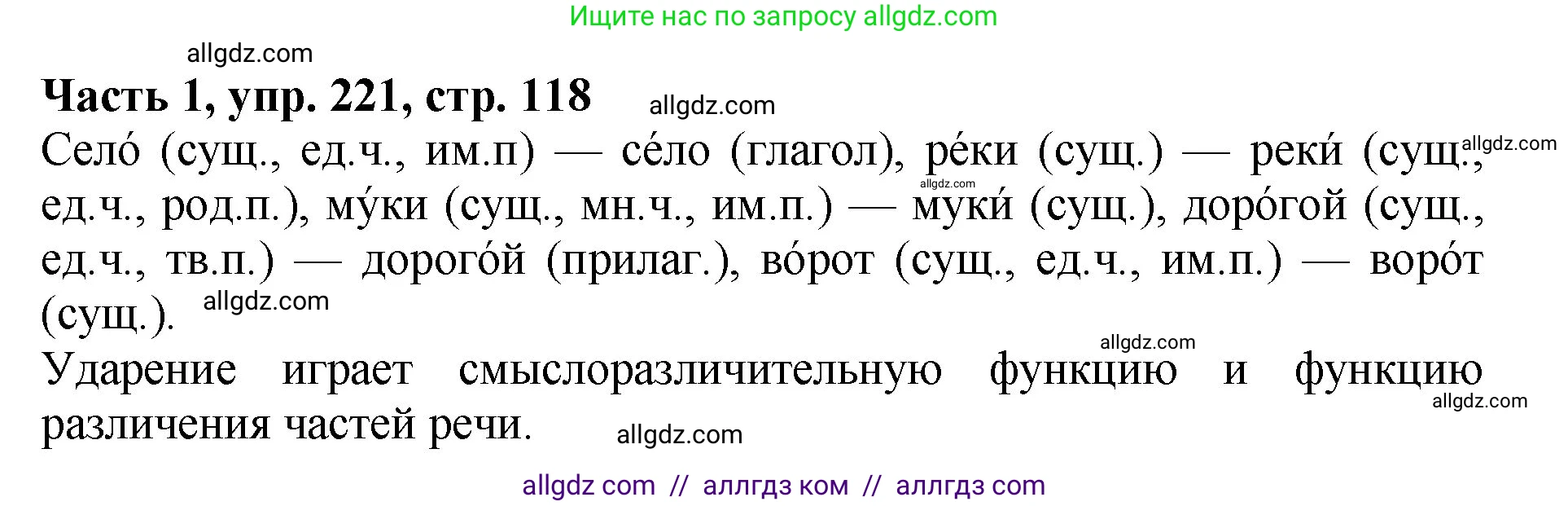 Русский язык, 5 класс Учебник, авторы: Ладыженская Таиса Алексеевна, Баранов Михаил Трофимович, Тростенцова Лидия Александровна, Ладыженская Наталия Вениаминовна, Дейкина Алевтина Дмитриевна, Григорян Лариса Трофимовна, Кулибаба Иван Иванович, Антонова Любовь Геннадиевна, издательство Просвещение, Москва, 2023, салатового цвета, Часть 1, страница 118, номер 221, Решение 1
