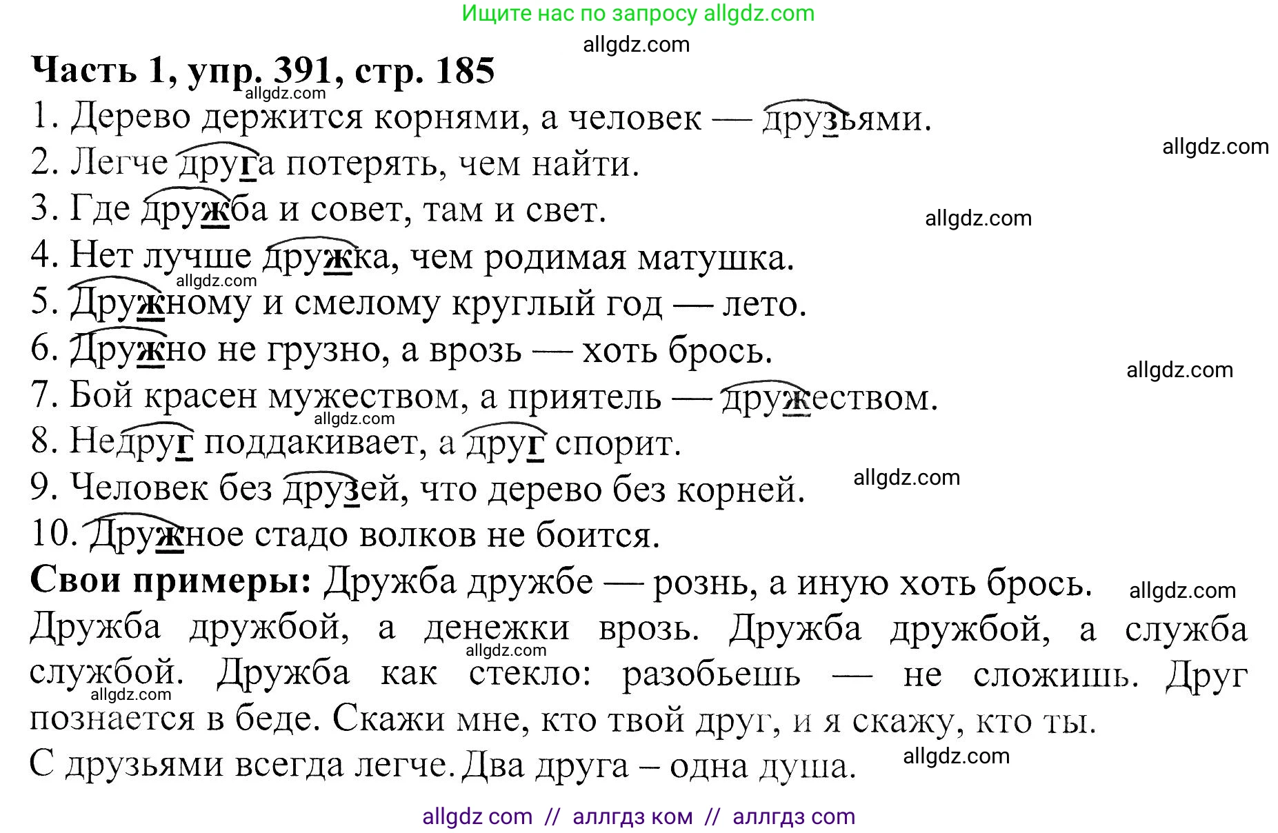 Русский язык, 5 класс Учебник, авторы: Ладыженская Таиса Алексеевна, Баранов Михаил Трофимович, Тростенцова Лидия Александровна, Ладыженская Наталия Вениаминовна, Дейкина Алевтина Дмитриевна, Григорян Лариса Трофимовна, Кулибаба Иван Иванович, Антонова Любовь Геннадиевна, издательство Просвещение, Москва, 2023, салатового цвета, Часть 1, страница 185, номер 391, Решение 1