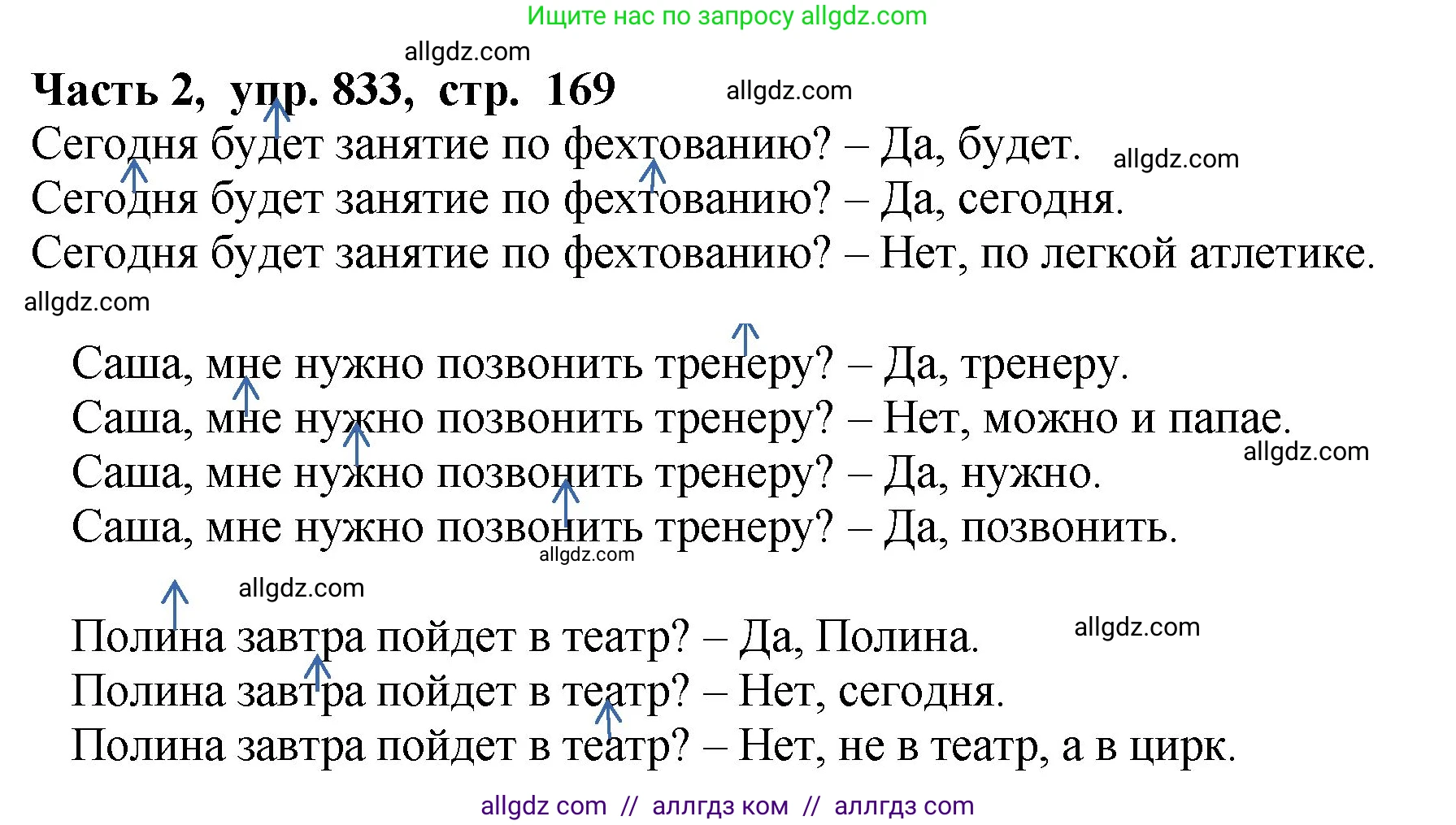 Русский язык, 5 класс Учебник, авторы: Ладыженская Таиса Алексеевна, Баранов Михаил Трофимович, Тростенцова Лидия Александровна, Ладыженская Наталия Вениаминовна, Дейкина Алевтина Дмитриевна, Григорян Лариса Трофимовна, Кулибаба Иван Иванович, Антонова Любовь Геннадиевна, издательство Просвещение, Москва, 2023, салатового цвета, Часть 2, страница 169, номер 833, Решение 1