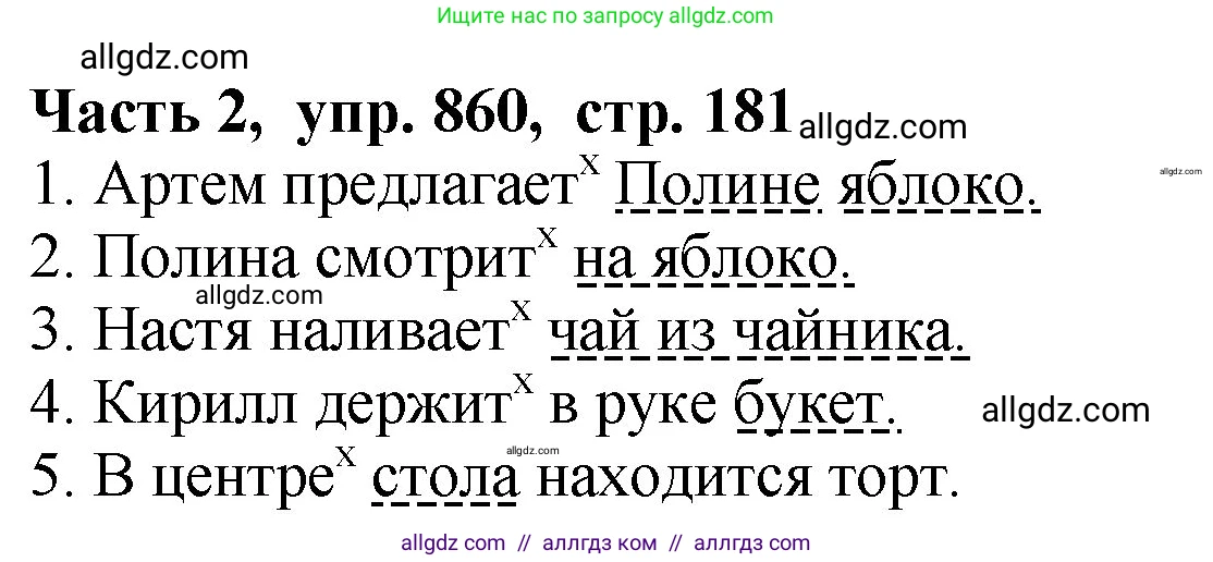 Русский язык, 5 класс Учебник, авторы: Ладыженская Таиса Алексеевна, Баранов Михаил Трофимович, Тростенцова Лидия Александровна, Ладыженская Наталия Вениаминовна, Дейкина Алевтина Дмитриевна, Григорян Лариса Трофимовна, Кулибаба Иван Иванович, Антонова Любовь Геннадиевна, издательство Просвещение, Москва, 2023, салатового цвета, Часть 2, страница 181, номер 860, Решение 1
