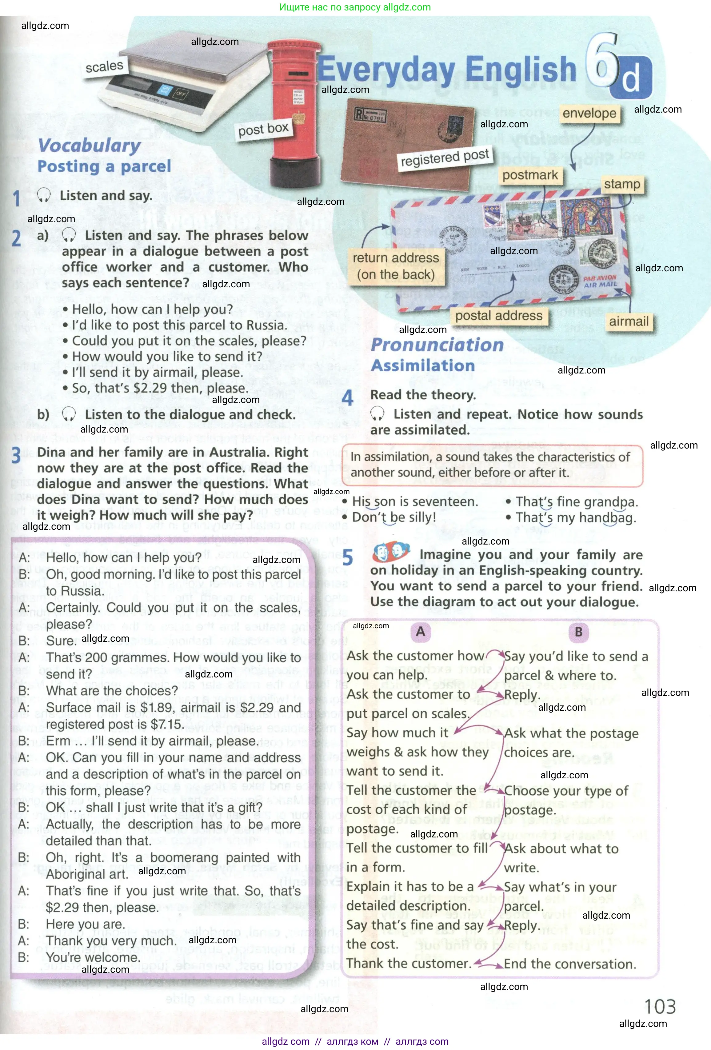 Английский язык (english), 6 класс Учебник (Student's book), авторы: Баранова Ксения Михайловна (Baranova Ksenia), Дули Дженни (Dooley Jenny), Копылова Виктория Викторовна (Kopylova Victoria), Мильруд Радислав Петрович (Millrood Radislav), Эванс Вирджиния (Evans Virginia), издательство Просвещение, Москва, 2023, белого цвета, страница 103