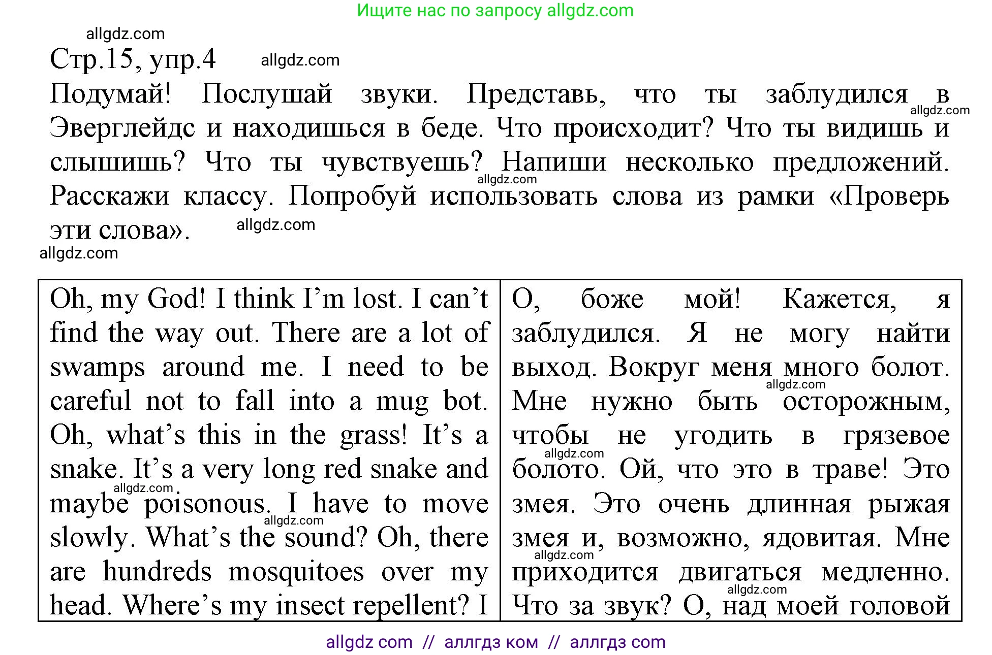 Английский язык (english), 6 класс Учебник (Student's book), авторы: Баранова Ксения Михайловна (Baranova Ksenia), Дули Дженни (Dooley Jenny), Копылова Виктория Викторовна (Kopylova Victoria), Мильруд Радислав Петрович (Millrood Radislav), Эванс Вирджиния (Evans Virginia), издательство Просвещение, Москва, 2023, белого цвета, страница 15, номер 4, Решение