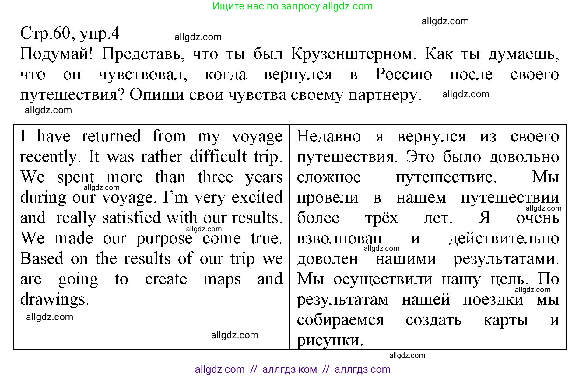 Английский язык (english), 6 класс Учебник (Student's book), авторы: Баранова Ксения Михайловна (Baranova Ksenia), Дули Дженни (Dooley Jenny), Копылова Виктория Викторовна (Kopylova Victoria), Мильруд Радислав Петрович (Millrood Radislav), Эванс Вирджиния (Evans Virginia), издательство Просвещение, Москва, 2023, белого цвета, страница 60, номер 4, Решение