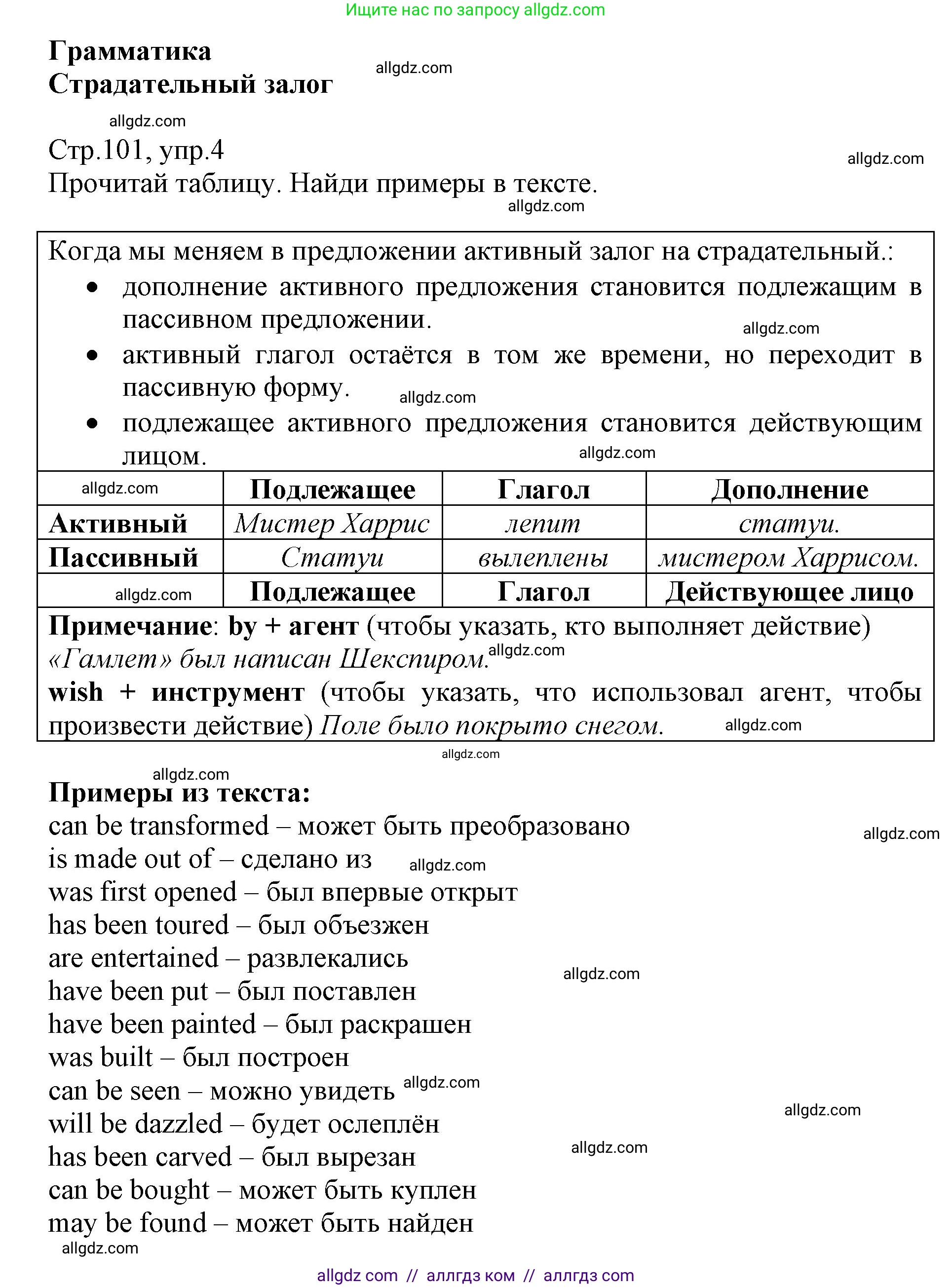 Английский язык (english), 6 класс Учебник (Student's book), авторы: Баранова Ксения Михайловна (Baranova Ksenia), Дули Дженни (Dooley Jenny), Копылова Виктория Викторовна (Kopylova Victoria), Мильруд Радислав Петрович (Millrood Radislav), Эванс Вирджиния (Evans Virginia), издательство Просвещение, Москва, 2023, белого цвета, страница 101, номер 4, Решение