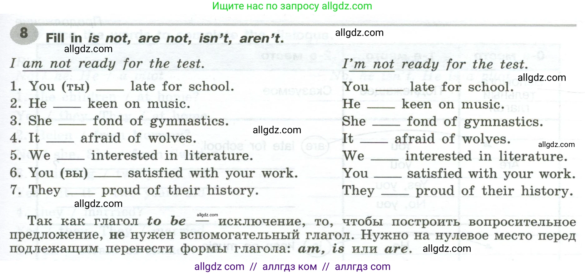Английский язык (english), 6 класс Грамматический тренажёр, автор: Тимофеева Светлана Леонидовна, издательство Просвещение, Москва, 2023, зелёного цвета, страница 13, номер 8, Условие 2023-2027
