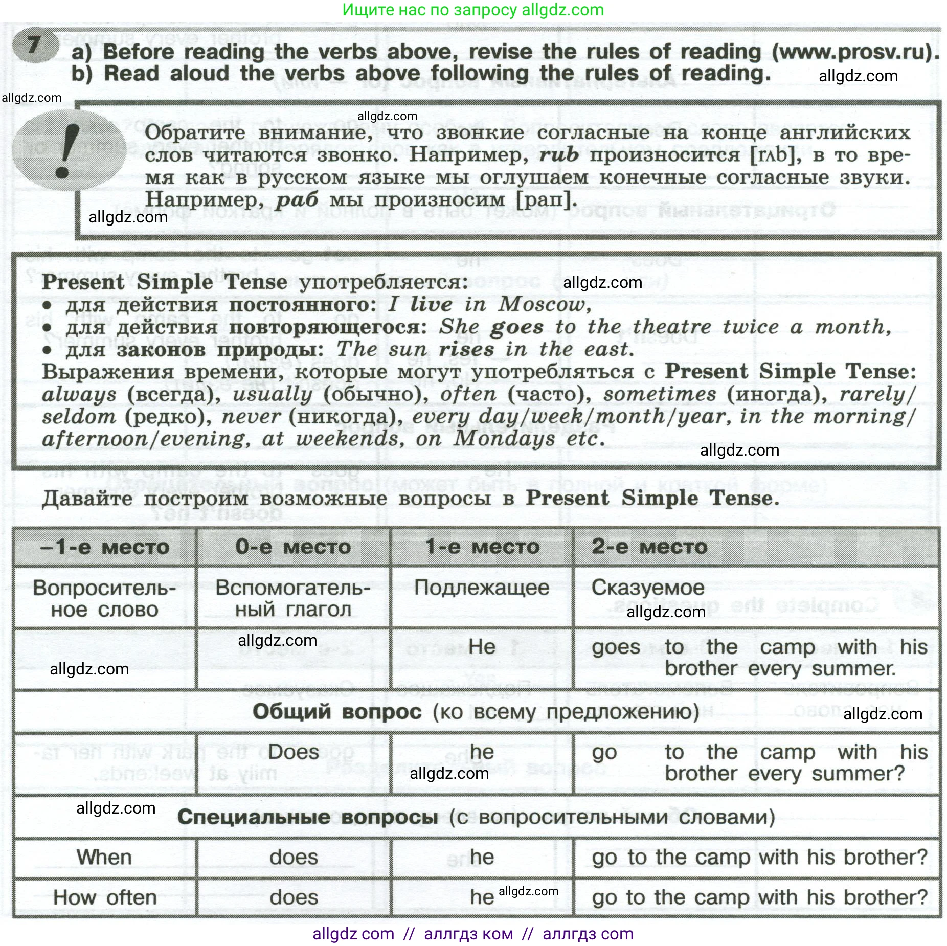 Английский язык (english), 6 класс Грамматический тренажёр, автор: Тимофеева Светлана Леонидовна, издательство Просвещение, Москва, 2023, зелёного цвета, страница 47, номер 7, Условие 2023-2027