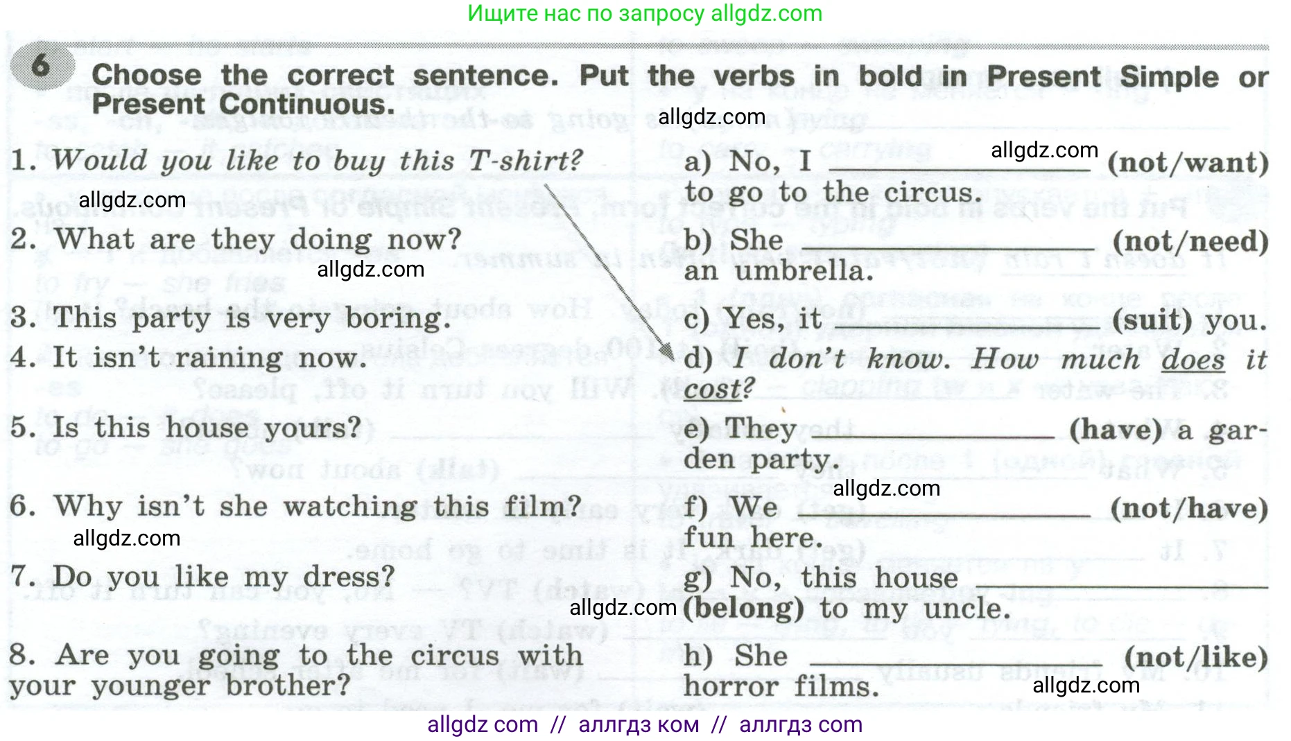 Английский язык (english), 6 класс Грамматический тренажёр, автор: Тимофеева Светлана Леонидовна, издательство Просвещение, Москва, 2023, зелёного цвета, страница 68, номер 6, Условие 2023-2027