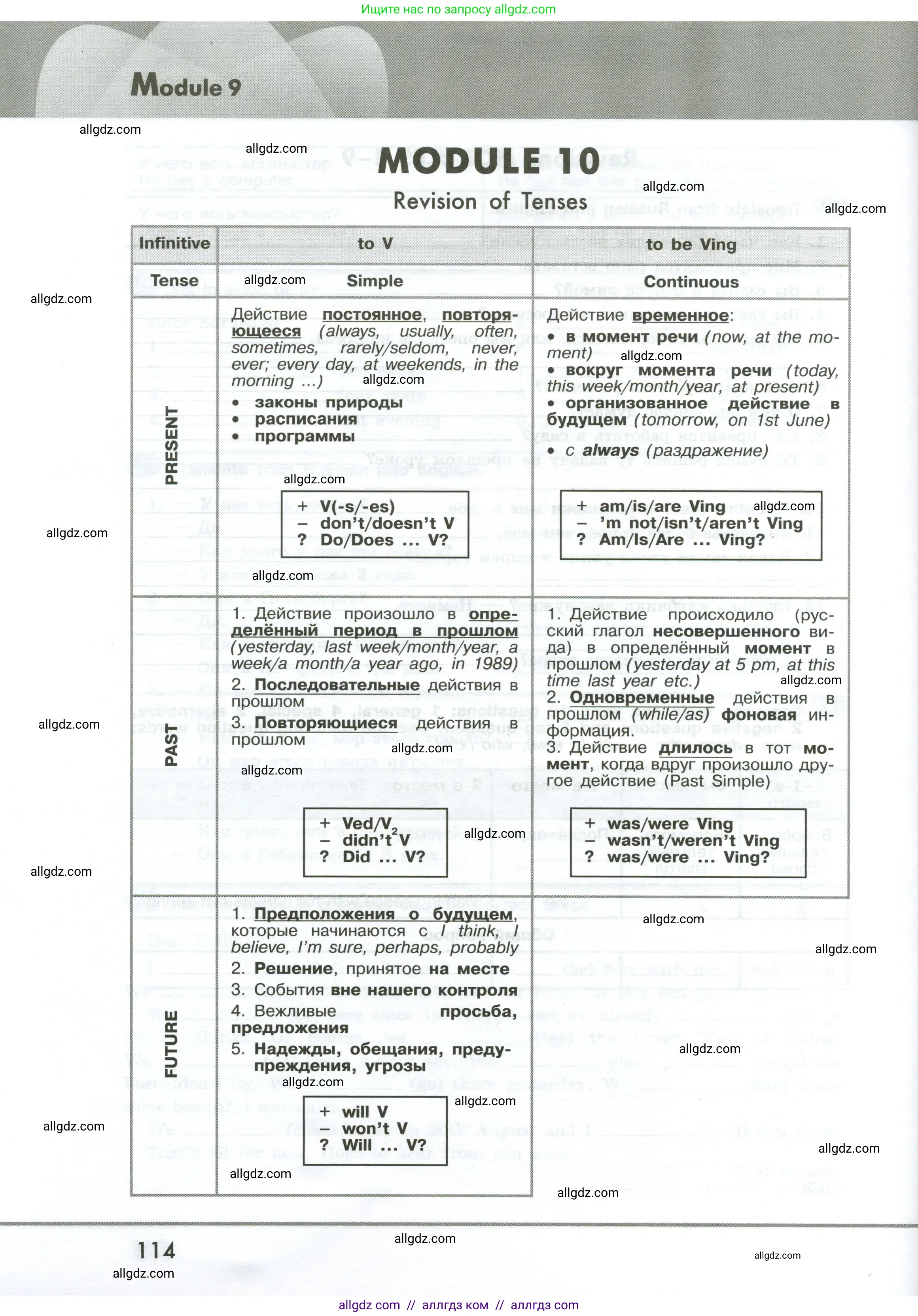 Английский язык (english), 6 класс Грамматический тренажёр, автор: Тимофеева Светлана Леонидовна, издательство Просвещение, Москва, 2023, зелёного цвета, страница 114