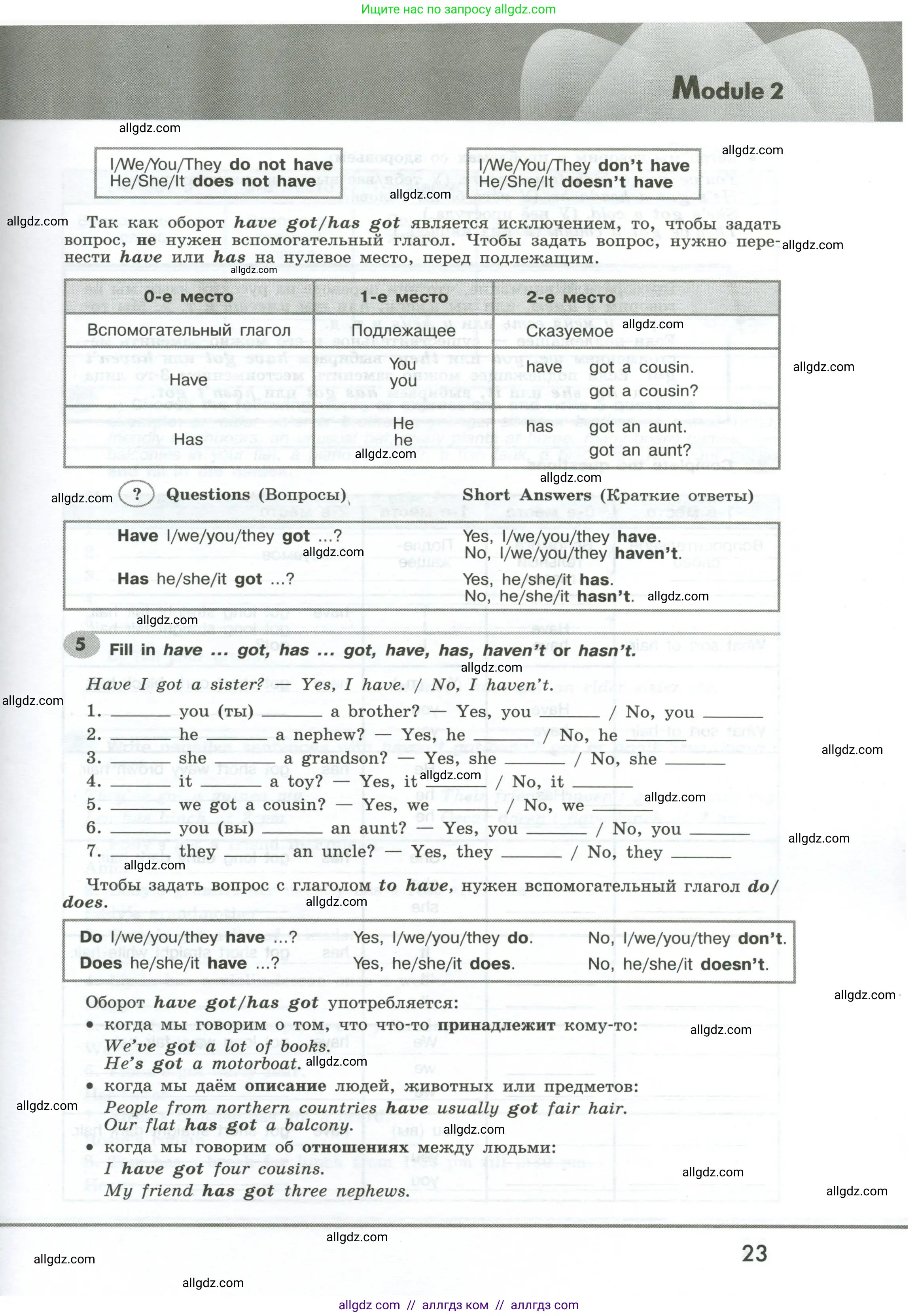 Английский язык (english), 6 класс Грамматический тренажёр, автор: Тимофеева Светлана Леонидовна, издательство Просвещение, Москва, 2023, зелёного цвета, страница 23