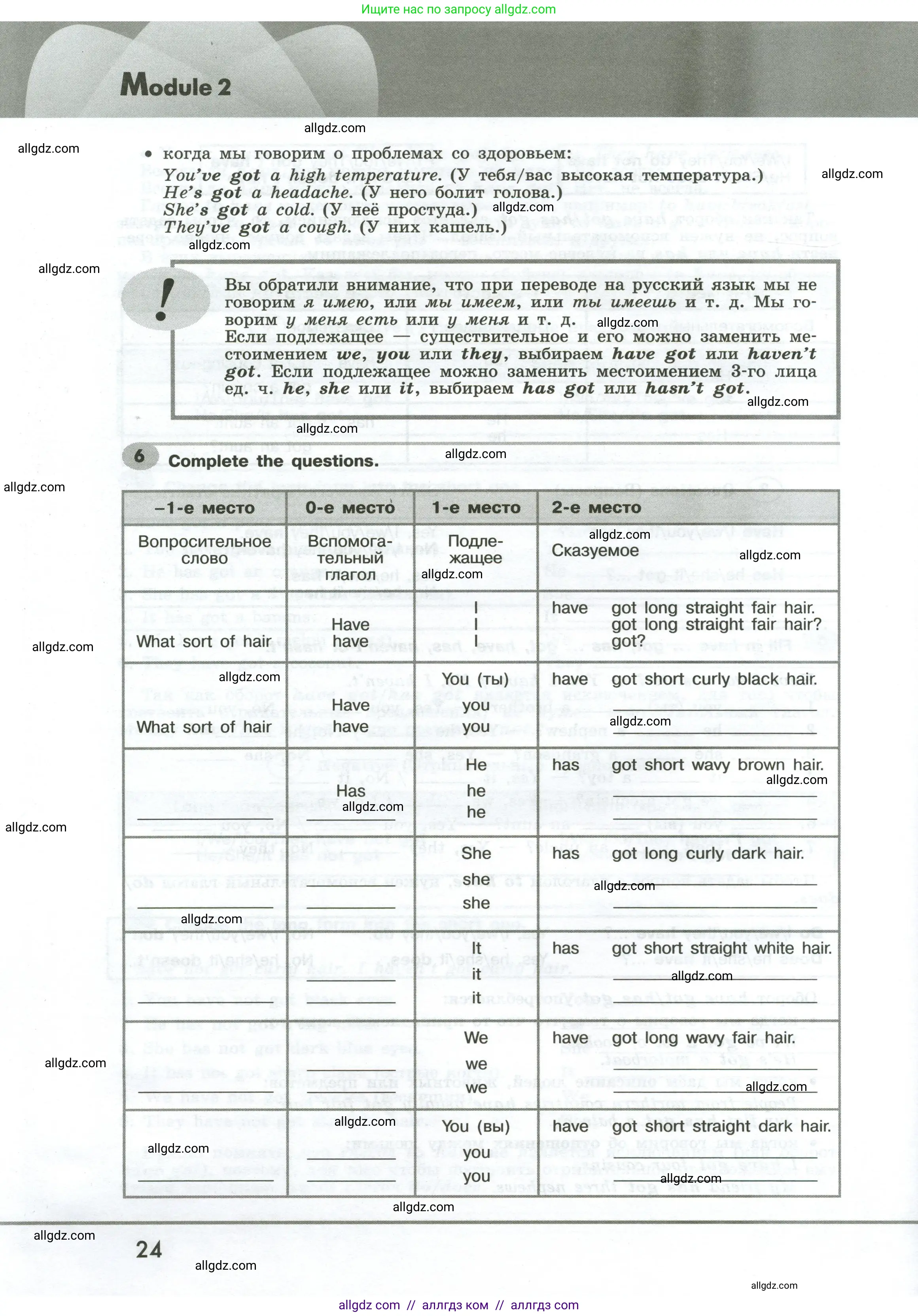 Английский язык (english), 6 класс Грамматический тренажёр, автор: Тимофеева Светлана Леонидовна, издательство Просвещение, Москва, 2023, зелёного цвета, страница 24
