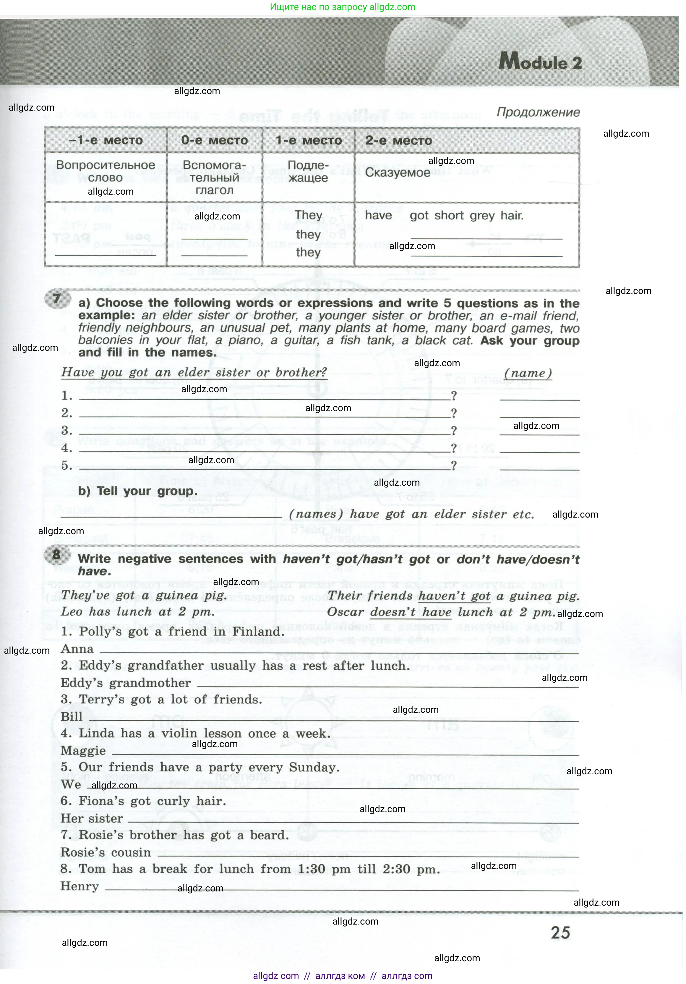 Английский язык (english), 6 класс Грамматический тренажёр, автор: Тимофеева Светлана Леонидовна, издательство Просвещение, Москва, 2023, зелёного цвета, страница 25