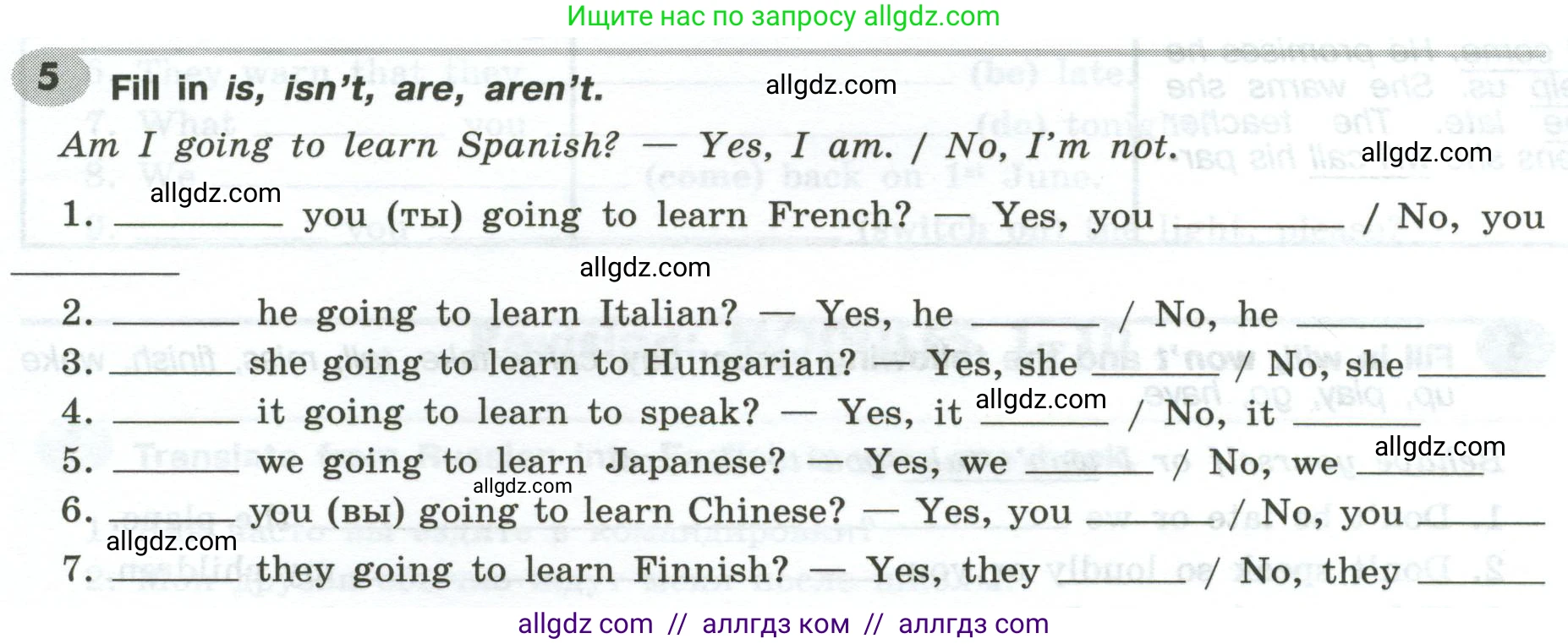 Английский язык (english), 6 класс Грамматический тренажёр, автор: Тимофеева Светлана Леонидовна, издательство Просвещение, Москва, 2023, зелёного цвета, страница 117, номер 5, Условие 2023-2027