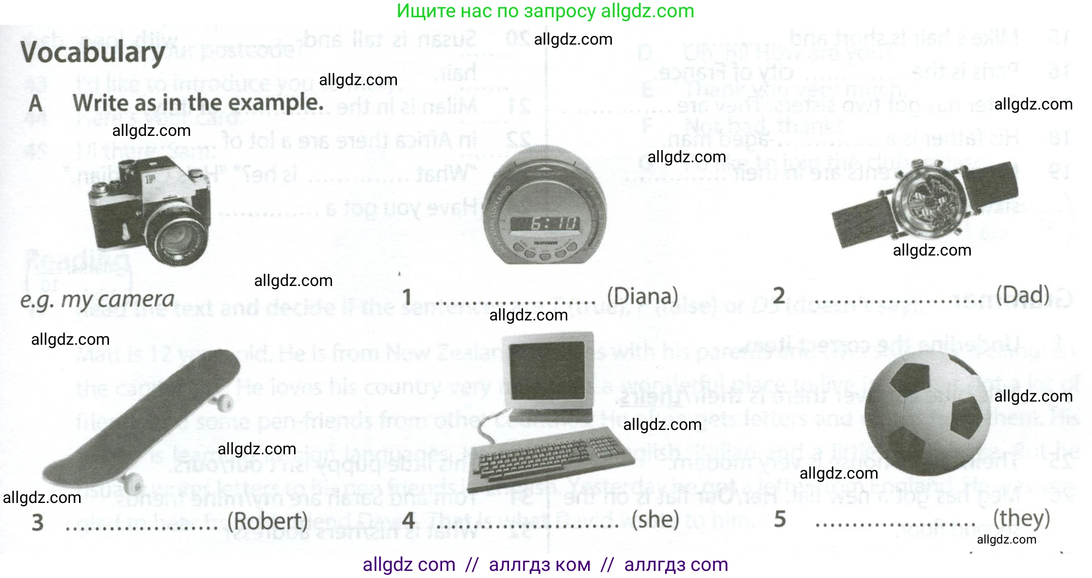 Английский язык (english), 6 класс контрольные задания (test booklet), авторы: Ваулина Юлия Евгеньевна (Vaulina Julia), Дули Дженни (Dooley Jenny), Подоляко Ольга Евгеньевна (Podolyako Olga), Эванс Вирджиния (Evans Virginia), издательство Просвещение, Москва, 2023, зелёного цвета, страница 5, номер A (1-5), Условие 2023-2027