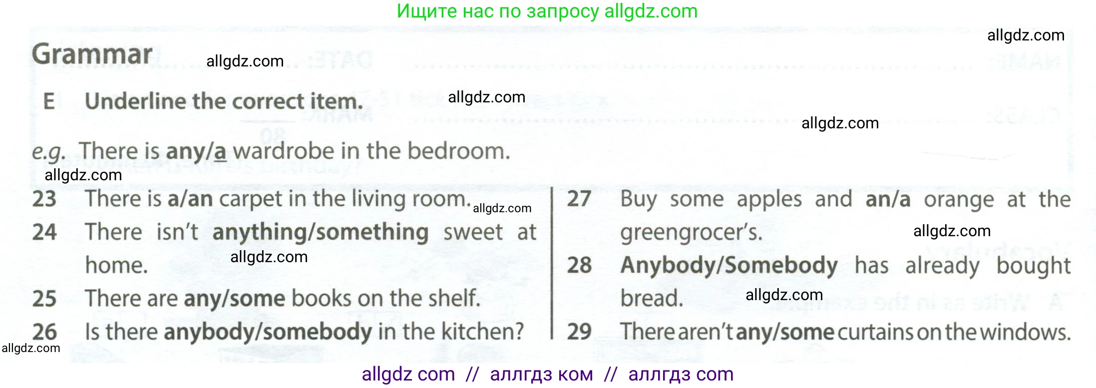 Английский язык (english), 6 класс контрольные задания (test booklet), авторы: Ваулина Юлия Евгеньевна (Vaulina Julia), Дули Дженни (Dooley Jenny), Подоляко Ольга Евгеньевна (Podolyako Olga), Эванс Вирджиния (Evans Virginia), издательство Просвещение, Москва, 2023, зелёного цвета, страница 18, номер E (23-29), Условие 2023-2027