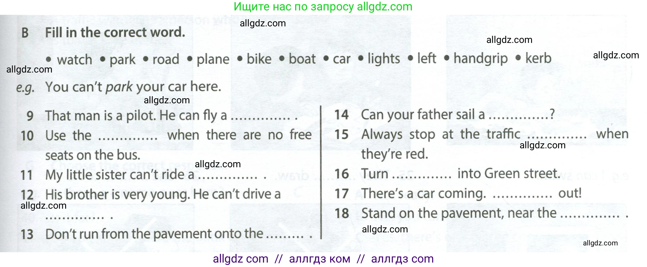 Английский язык (english), 6 класс контрольные задания (test booklet), авторы: Ваулина Юлия Евгеньевна (Vaulina Julia), Дули Дженни (Dooley Jenny), Подоляко Ольга Евгеньевна (Podolyako Olga), Эванс Вирджиния (Evans Virginia), издательство Просвещение, Москва, 2023, зелёного цвета, страница 21, номер B (9-18), Условие 2023-2027