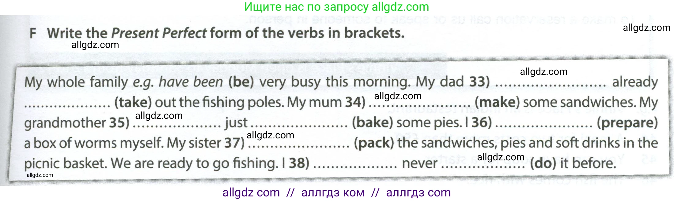 Английский язык (english), 6 класс контрольные задания (test booklet), авторы: Ваулина Юлия Евгеньевна (Vaulina Julia), Дули Дженни (Dooley Jenny), Подоляко Ольга Евгеньевна (Podolyako Olga), Эванс Вирджиния (Evans Virginia), издательство Просвещение, Москва, 2023, зелёного цвета, страница 75, номер F (33-38), Условие 2023-2027