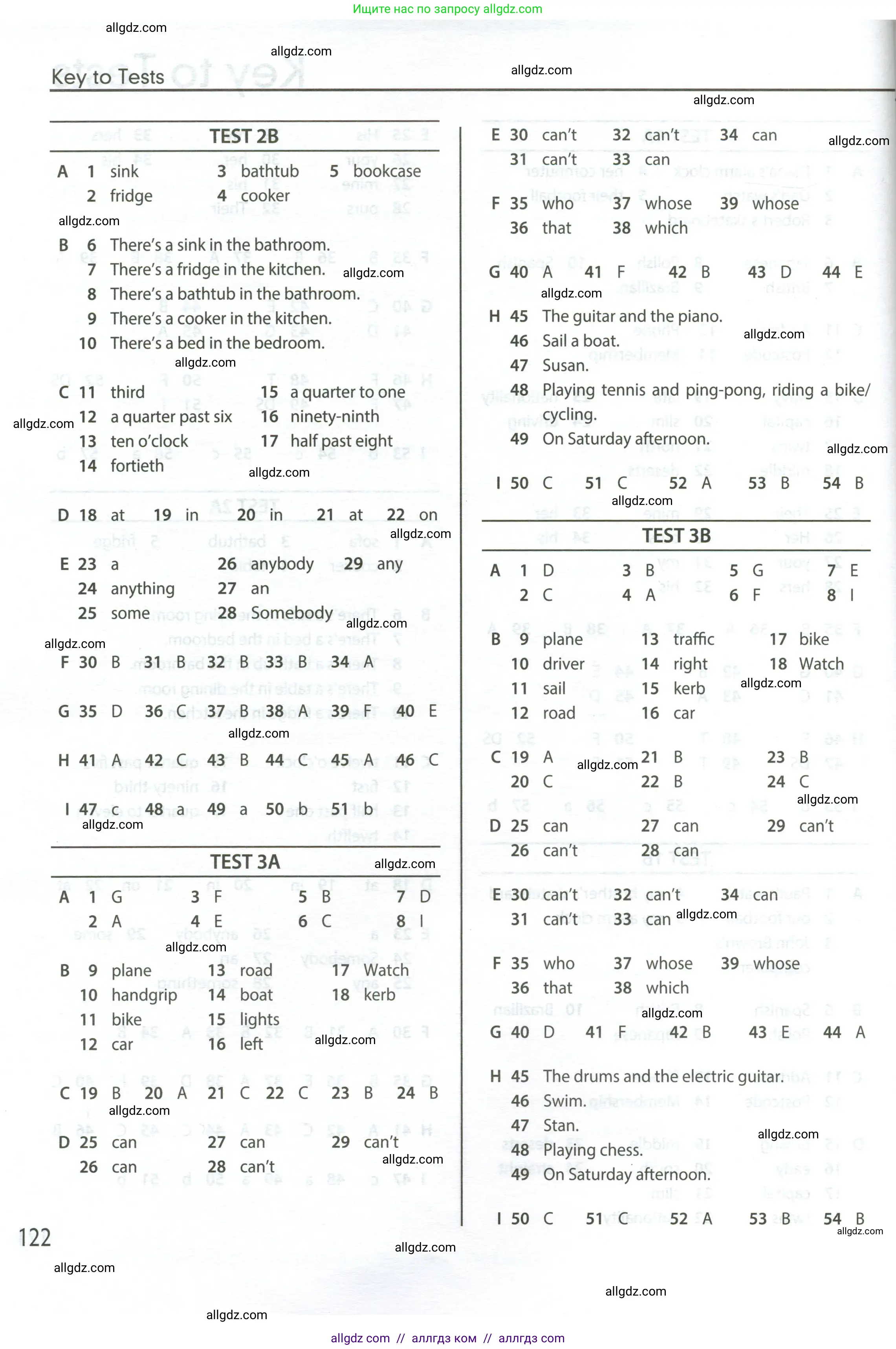Английский язык (english), 6 класс контрольные задания (test booklet), авторы: Ваулина Юлия Евгеньевна (Vaulina Julia), Дули Дженни (Dooley Jenny), Подоляко Ольга Евгеньевна (Podolyako Olga), Эванс Вирджиния (Evans Virginia), издательство Просвещение, Москва, 2023, зелёного цвета, страница 122
