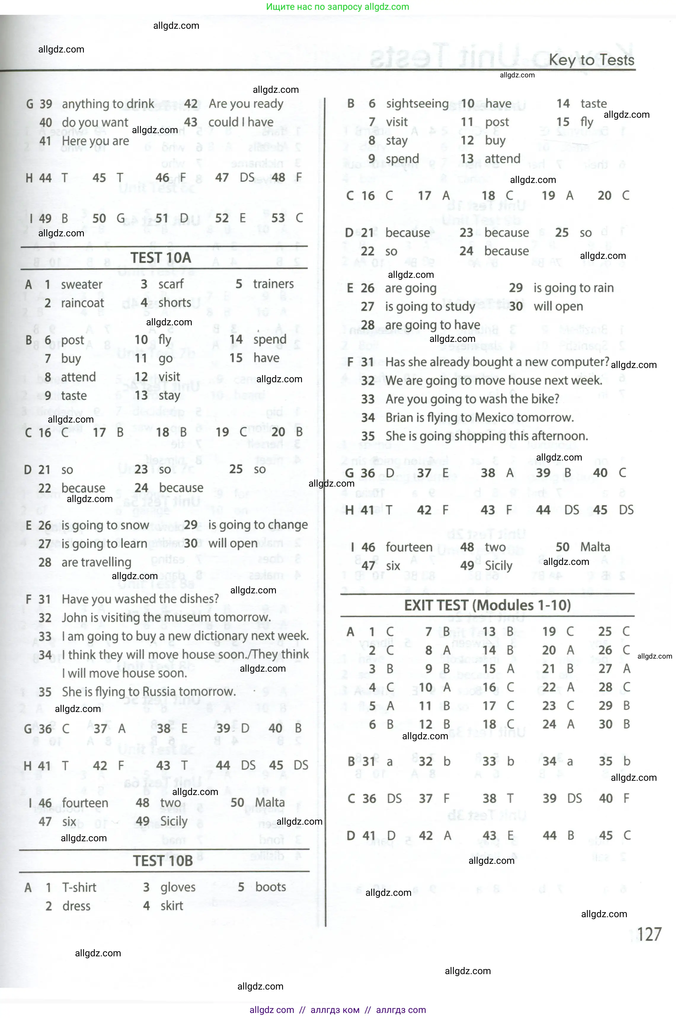 Английский язык (english), 6 класс контрольные задания (test booklet), авторы: Ваулина Юлия Евгеньевна (Vaulina Julia), Дули Дженни (Dooley Jenny), Подоляко Ольга Евгеньевна (Podolyako Olga), Эванс Вирджиния (Evans Virginia), издательство Просвещение, Москва, 2023, зелёного цвета, страница 127