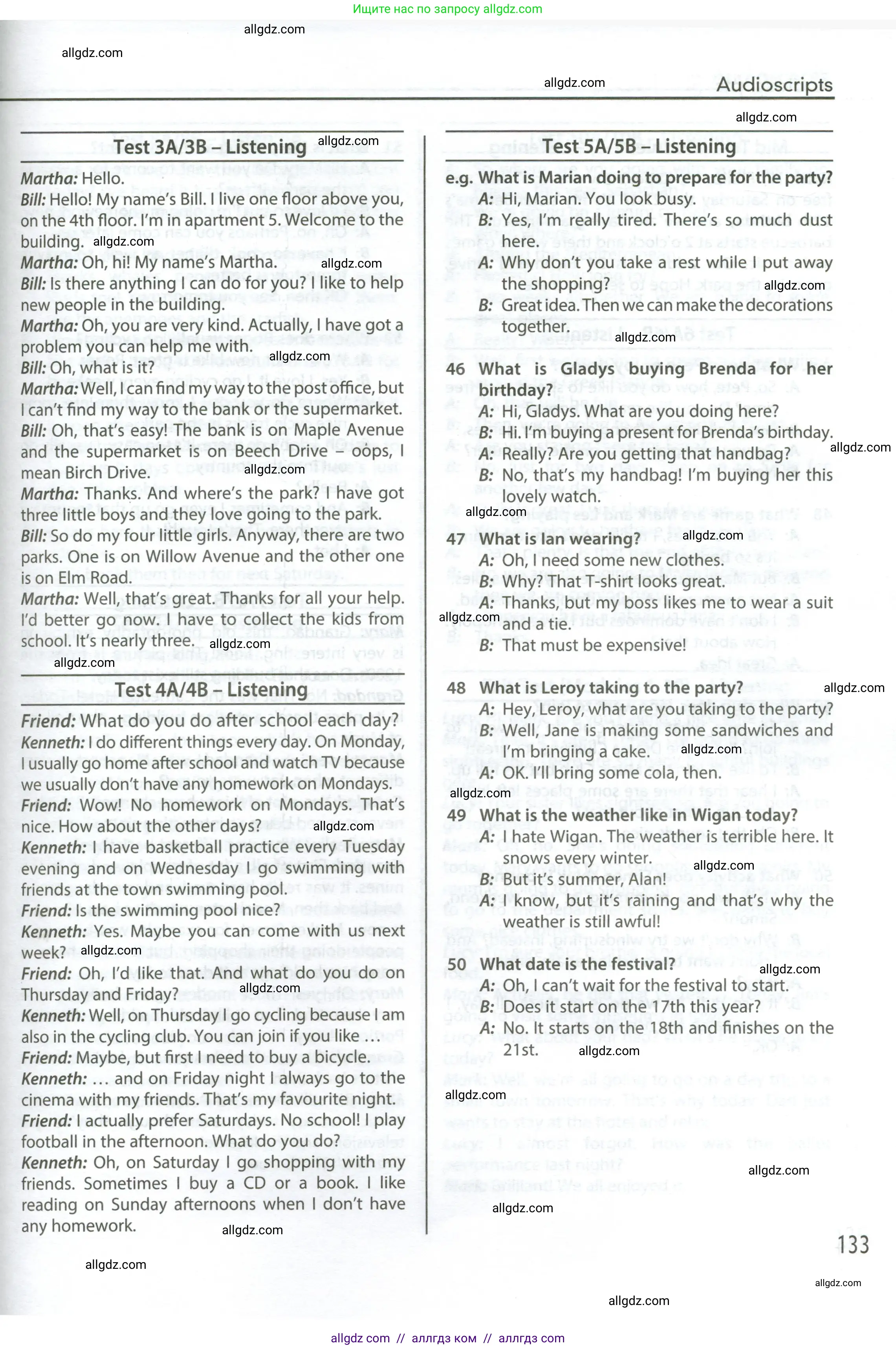 Английский язык (english), 6 класс контрольные задания (test booklet), авторы: Ваулина Юлия Евгеньевна (Vaulina Julia), Дули Дженни (Dooley Jenny), Подоляко Ольга Евгеньевна (Podolyako Olga), Эванс Вирджиния (Evans Virginia), издательство Просвещение, Москва, 2023, зелёного цвета, страница 133