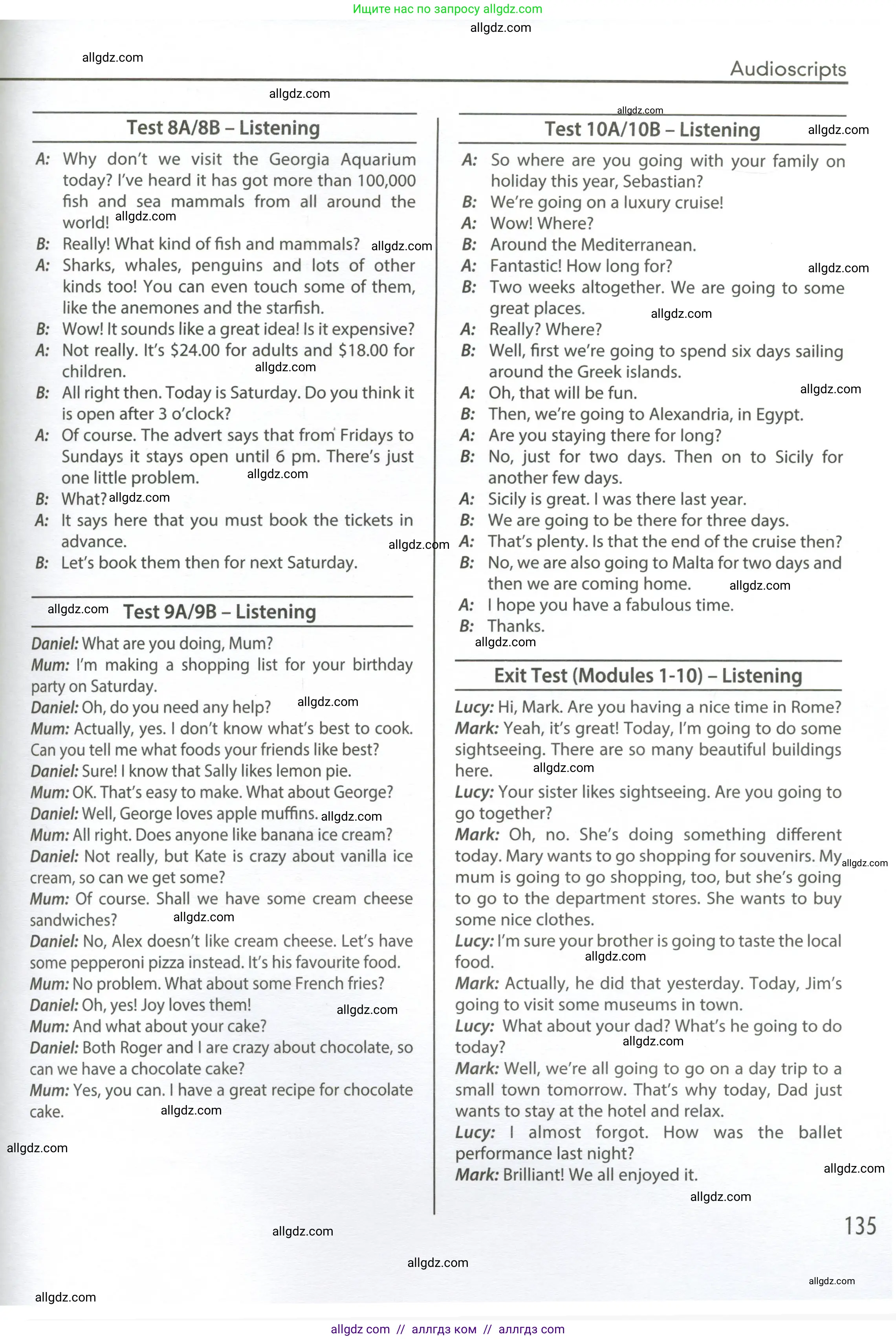 Английский язык (english), 6 класс контрольные задания (test booklet), авторы: Ваулина Юлия Евгеньевна (Vaulina Julia), Дули Дженни (Dooley Jenny), Подоляко Ольга Евгеньевна (Podolyako Olga), Эванс Вирджиния (Evans Virginia), издательство Просвещение, Москва, 2023, зелёного цвета, страница 135