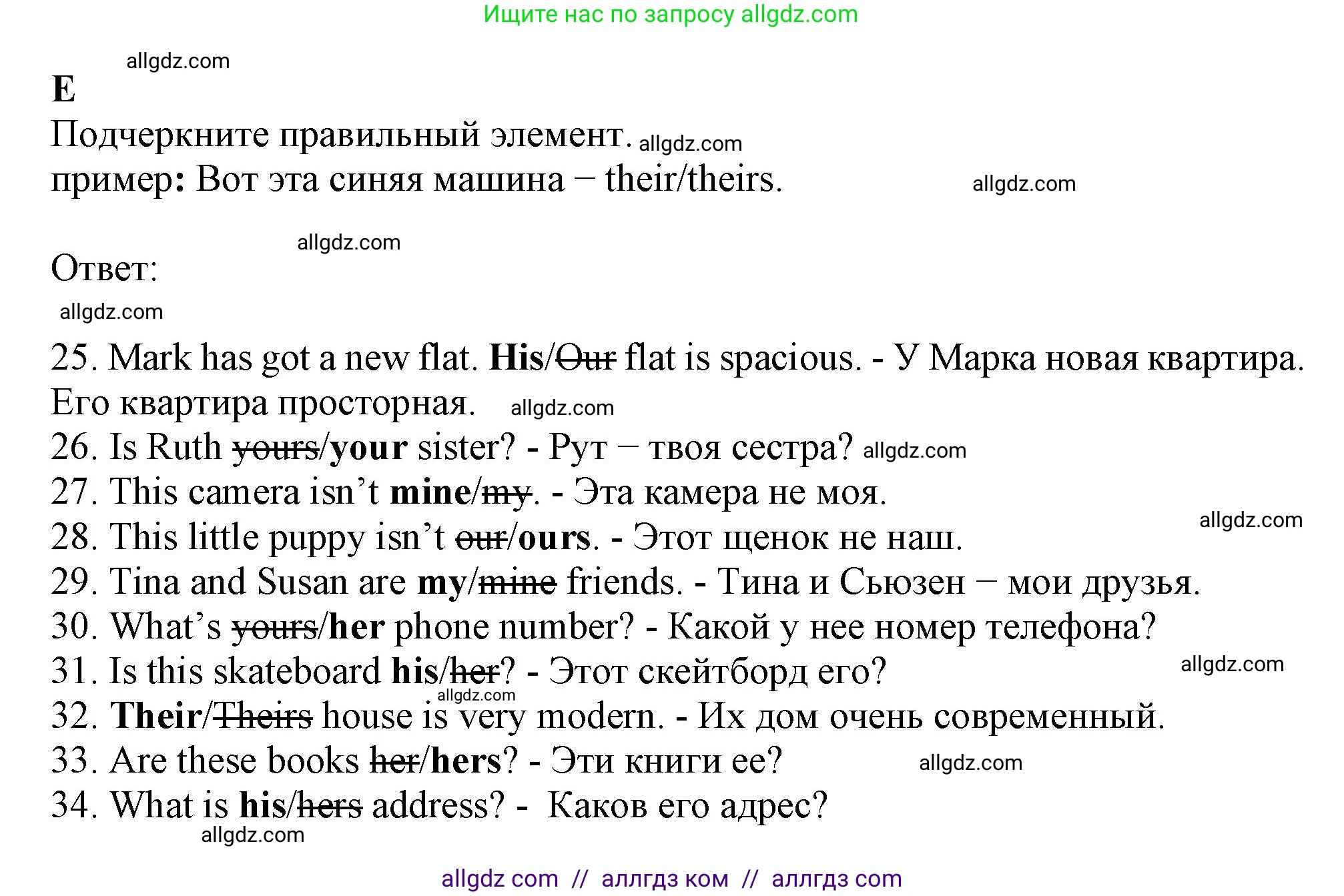 Английский язык (english), 6 класс контрольные задания (test booklet), авторы: Ваулина Юлия Евгеньевна (Vaulina Julia), Дули Дженни (Dooley Jenny), Подоляко Ольга Евгеньевна (Podolyako Olga), Эванс Вирджиния (Evans Virginia), издательство Просвещение, Москва, 2023, зелёного цвета, страница 10, номер E (25-34), Решение 1 (2023-2027)