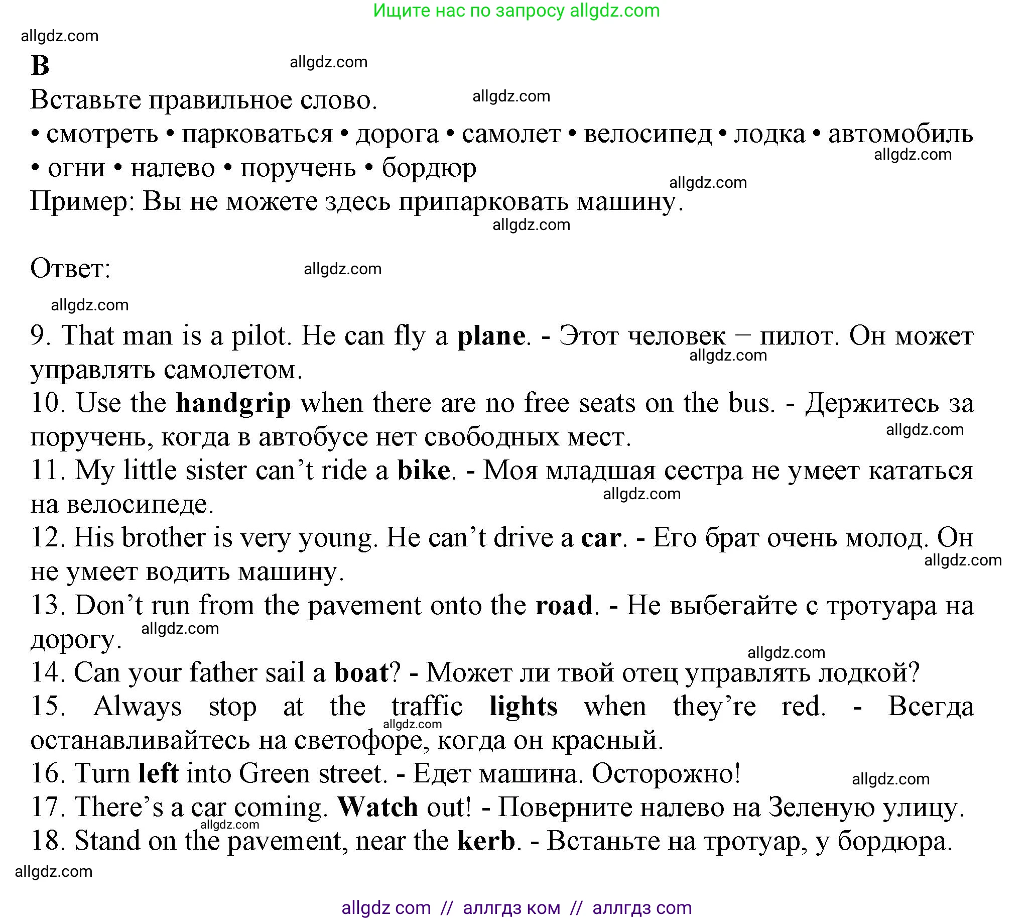 Английский язык (english), 6 класс контрольные задания (test booklet), авторы: Ваулина Юлия Евгеньевна (Vaulina Julia), Дули Дженни (Dooley Jenny), Подоляко Ольга Евгеньевна (Podolyako Olga), Эванс Вирджиния (Evans Virginia), издательство Просвещение, Москва, 2023, зелёного цвета, страница 21, номер B (9-18), Решение 1 (2023-2027)