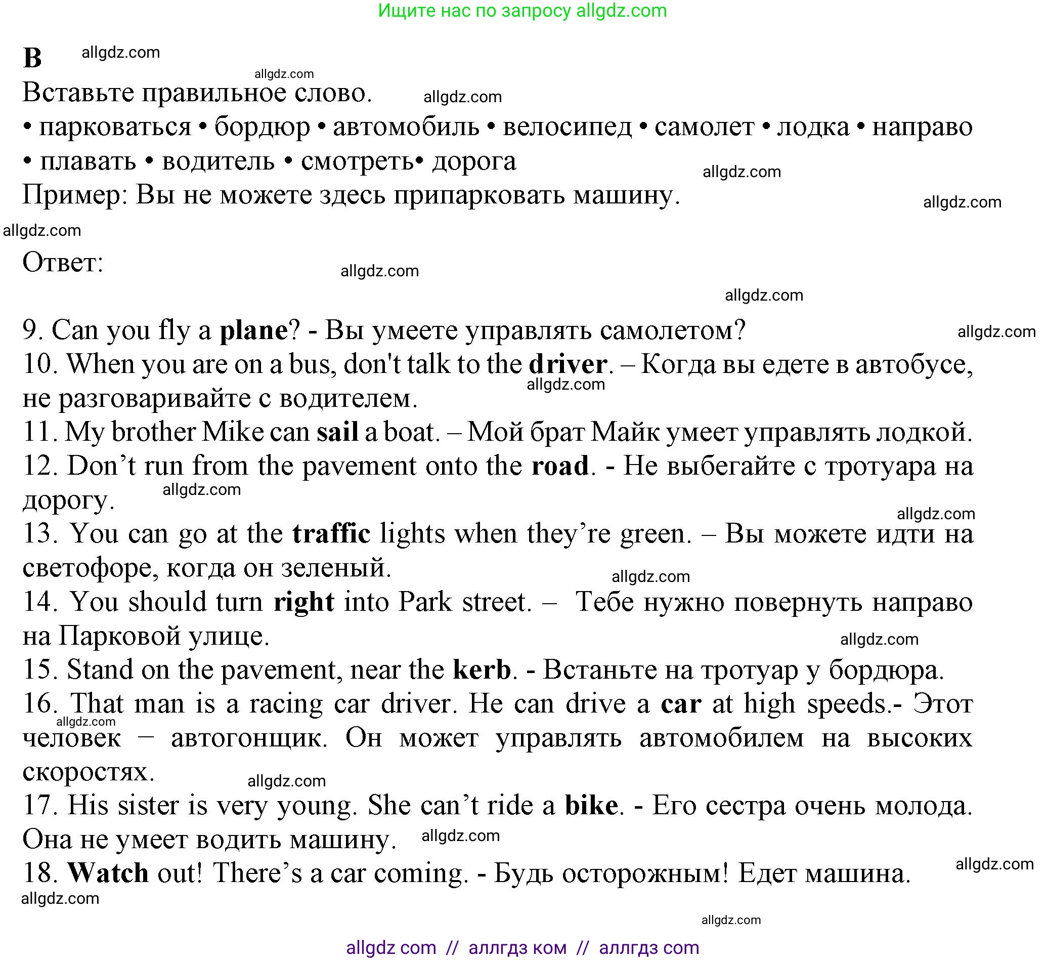 Английский язык (english), 6 класс контрольные задания (test booklet), авторы: Ваулина Юлия Евгеньевна (Vaulina Julia), Дули Дженни (Dooley Jenny), Подоляко Ольга Евгеньевна (Podolyako Olga), Эванс Вирджиния (Evans Virginia), издательство Просвещение, Москва, 2023, зелёного цвета, страница 25, номер B (9-18), Решение 1 (2023-2027)