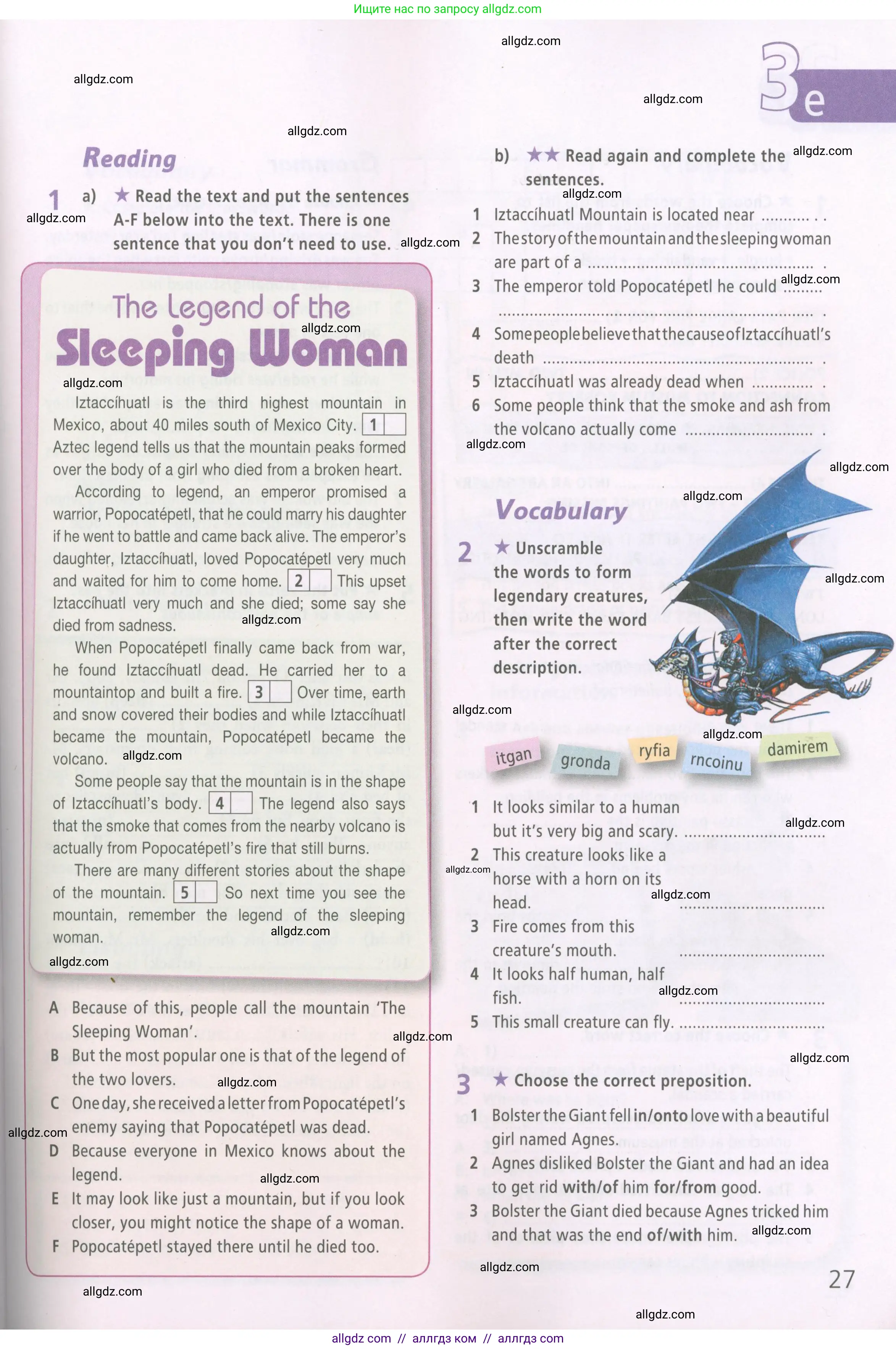 Английский язык (english), 6 класс Рабочая тетрадь (workbook), авторы: Баранова Ксения Михайловна (Baranova Ksenia), Мильруд Радислав Петрович (Millrood Radislav), Копылова Виктория Викторовна (Kopylova Victoria), Дули Дженни (Dooley Jenny), Эванс Вирджиния (Evans Virginia), издательство Просвещение, Москва, 2023, белого цвета, страница 27