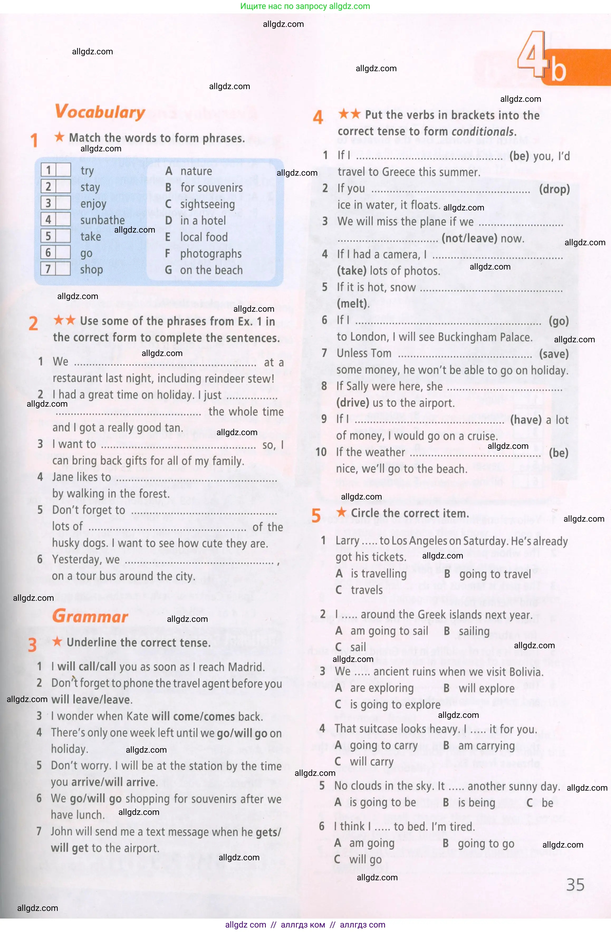 Английский язык (english), 6 класс Рабочая тетрадь (workbook), авторы: Баранова Ксения Михайловна (Baranova Ksenia), Мильруд Радислав Петрович (Millrood Radislav), Копылова Виктория Викторовна (Kopylova Victoria), Дули Дженни (Dooley Jenny), Эванс Вирджиния (Evans Virginia), издательство Просвещение, Москва, 2023, белого цвета, страница 35