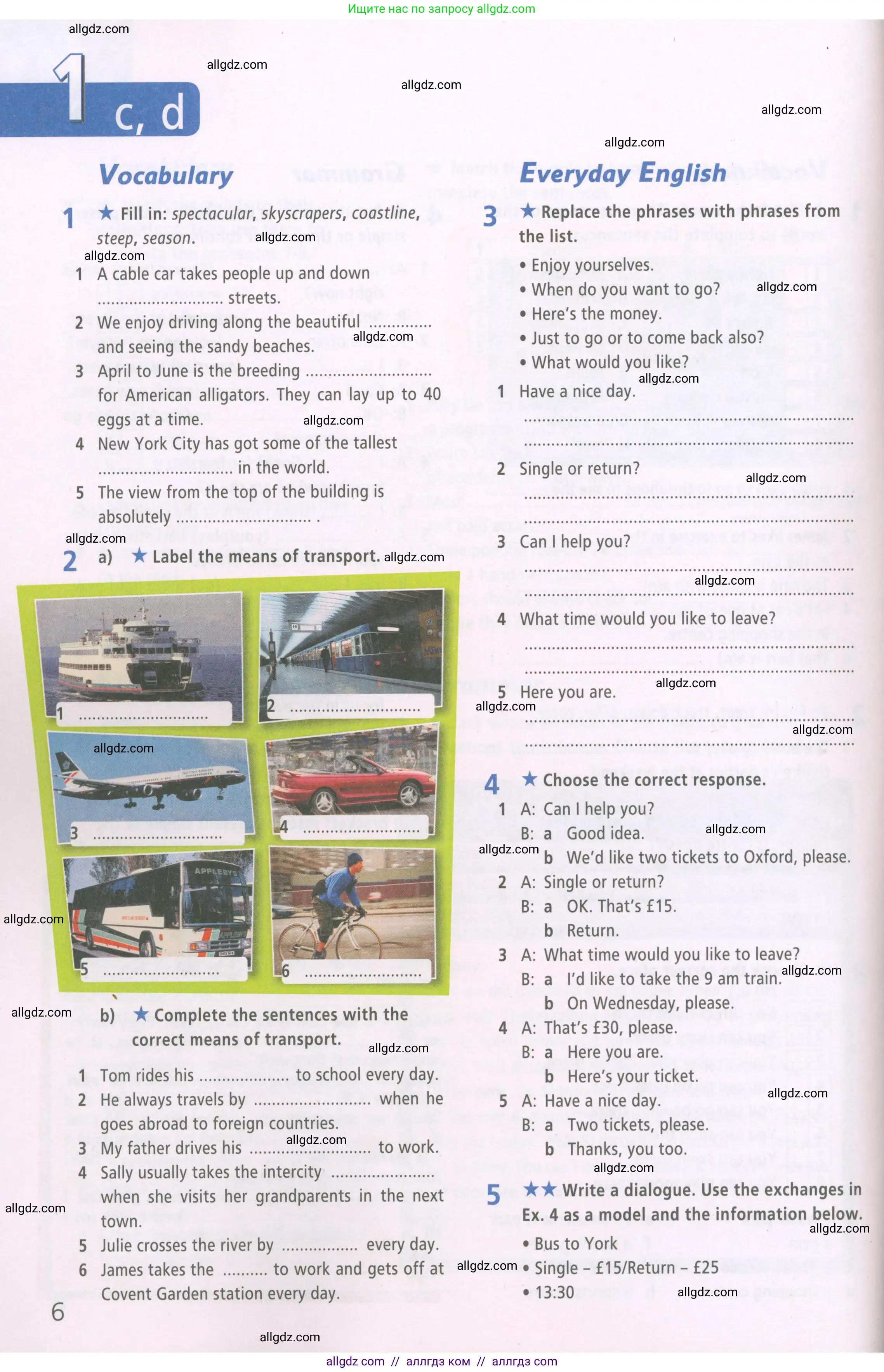 Английский язык (english), 6 класс Рабочая тетрадь (workbook), авторы: Баранова Ксения Михайловна (Baranova Ksenia), Мильруд Радислав Петрович (Millrood Radislav), Копылова Виктория Викторовна (Kopylova Victoria), Дули Дженни (Dooley Jenny), Эванс Вирджиния (Evans Virginia), издательство Просвещение, Москва, 2023, белого цвета, страница 6