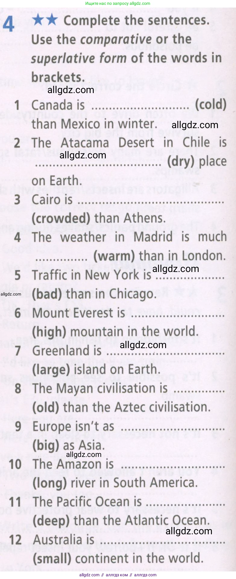 Английский язык (english), 6 класс Рабочая тетрадь (workbook), авторы: Баранова Ксения Михайловна (Baranova Ksenia), Мильруд Радислав Петрович (Millrood Radislav), Копылова Виктория Викторовна (Kopylova Victoria), Дули Дженни (Dooley Jenny), Эванс Вирджиния (Evans Virginia), издательство Просвещение, Москва, 2023, белого цвета, страница 8, номер 4, Условие