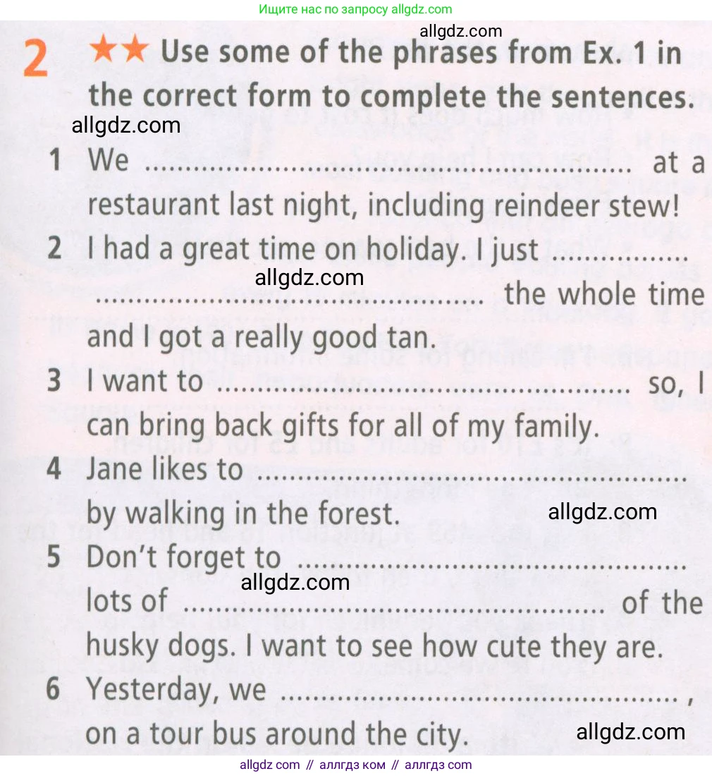 Английский язык (english), 6 класс Рабочая тетрадь (workbook), авторы: Баранова Ксения Михайловна (Baranova Ksenia), Мильруд Радислав Петрович (Millrood Radislav), Копылова Виктория Викторовна (Kopylova Victoria), Дули Дженни (Dooley Jenny), Эванс Вирджиния (Evans Virginia), издательство Просвещение, Москва, 2023, белого цвета, страница 35, номер 2, Условие